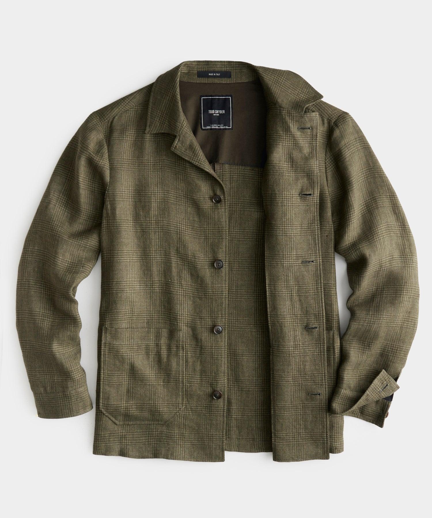 Todd Snyder Olive Glen Plaid Tailored Chore Coat in Green for Men 