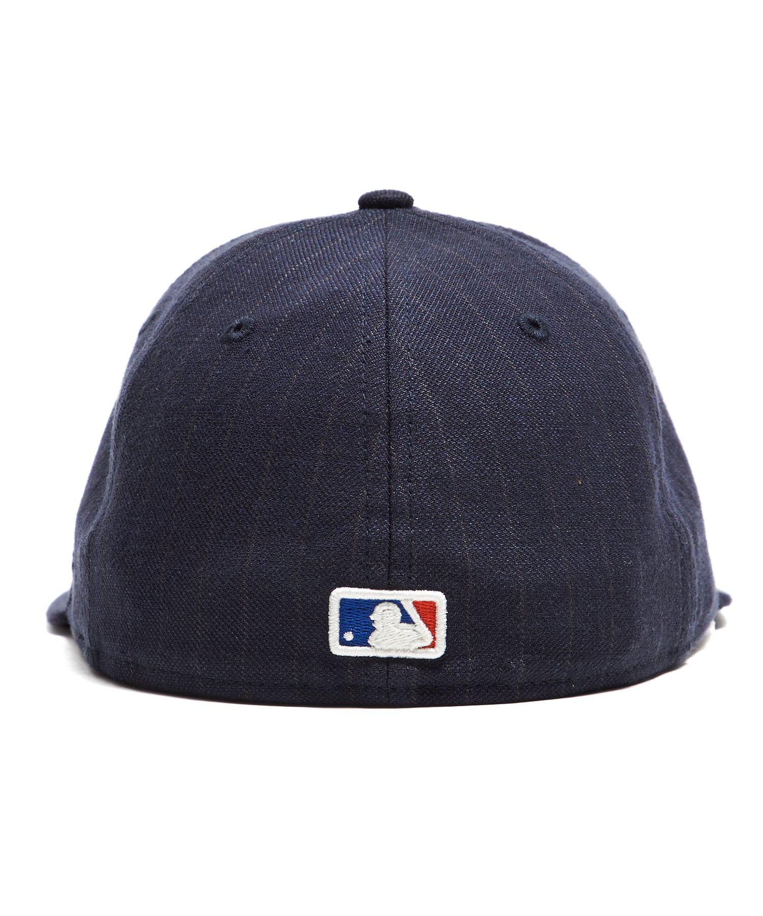 NEW ERA HATS Wool New York Mets Cap In Navy Pinstripe in Blue for 