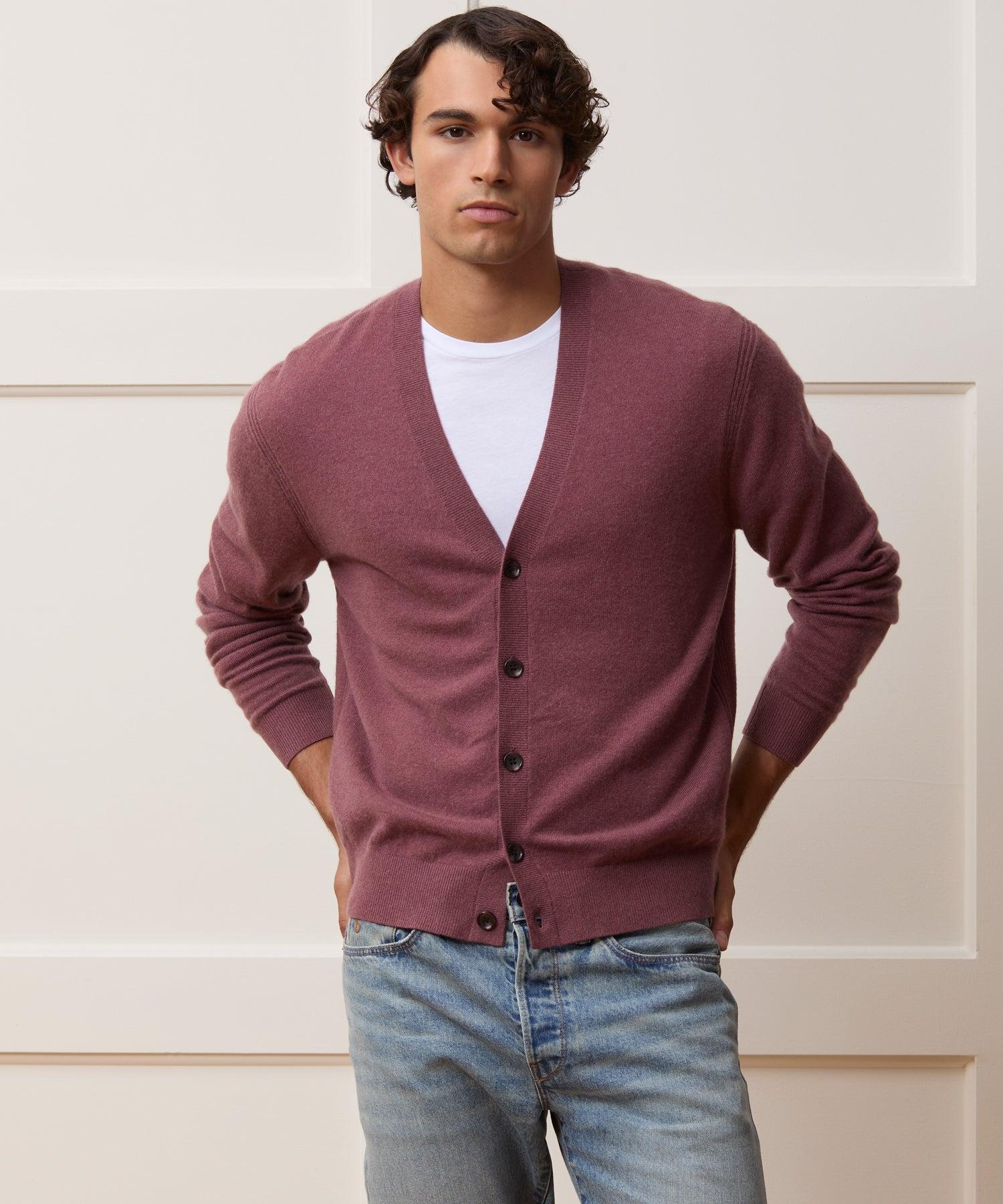 Todd Snyder Cashmere Cardigan in Purple for Men Lyst