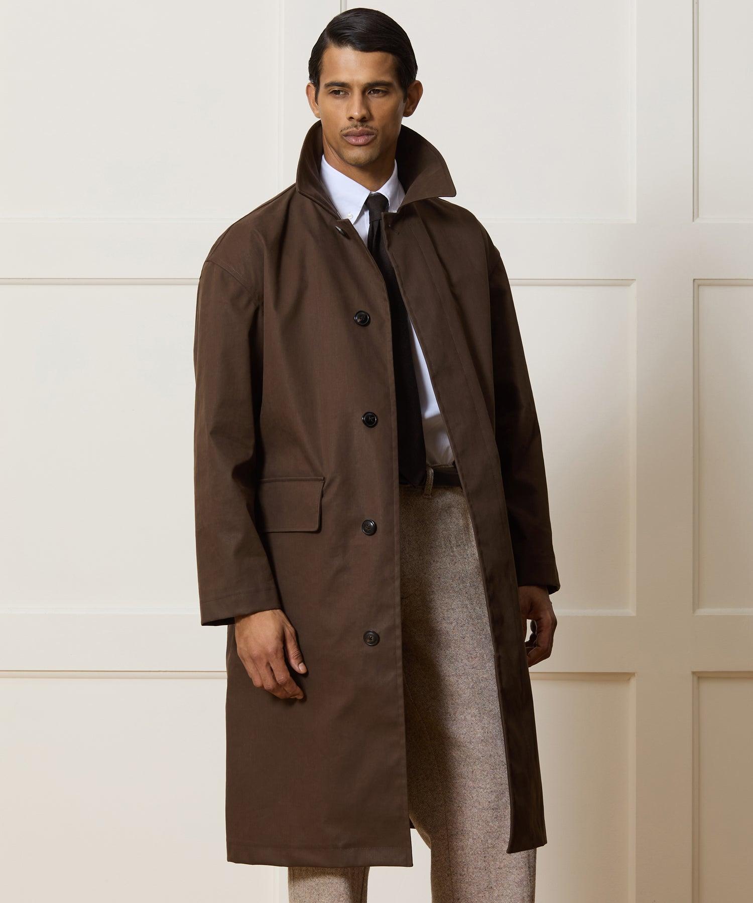Todd Snyder Italian Cotton Trench Coat in Brown for Men | Lyst