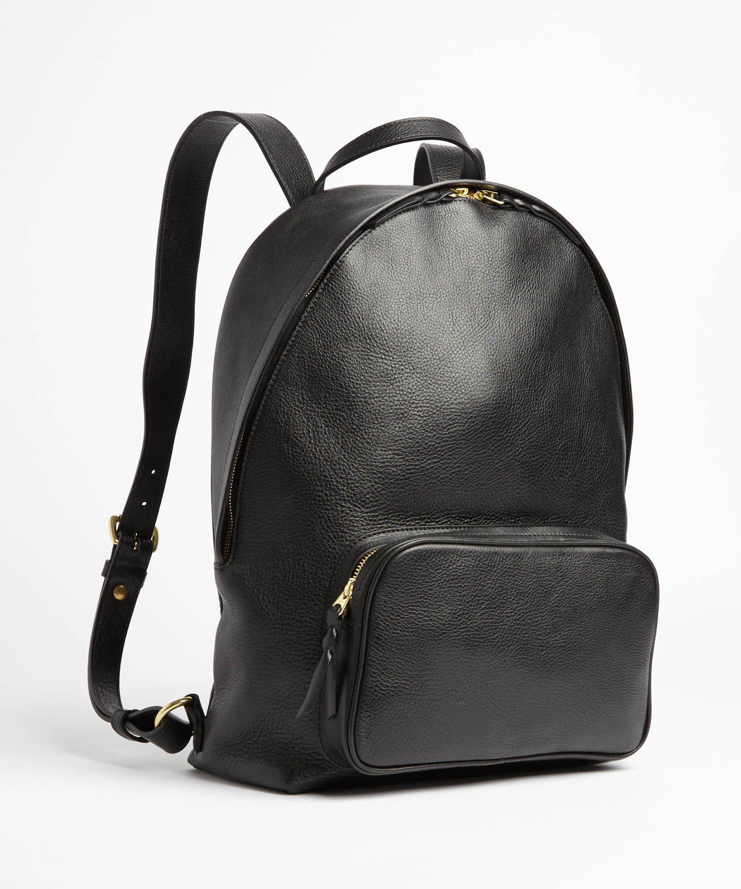 Lotuff leather Black Leather Backpack in Black for Men | Lyst