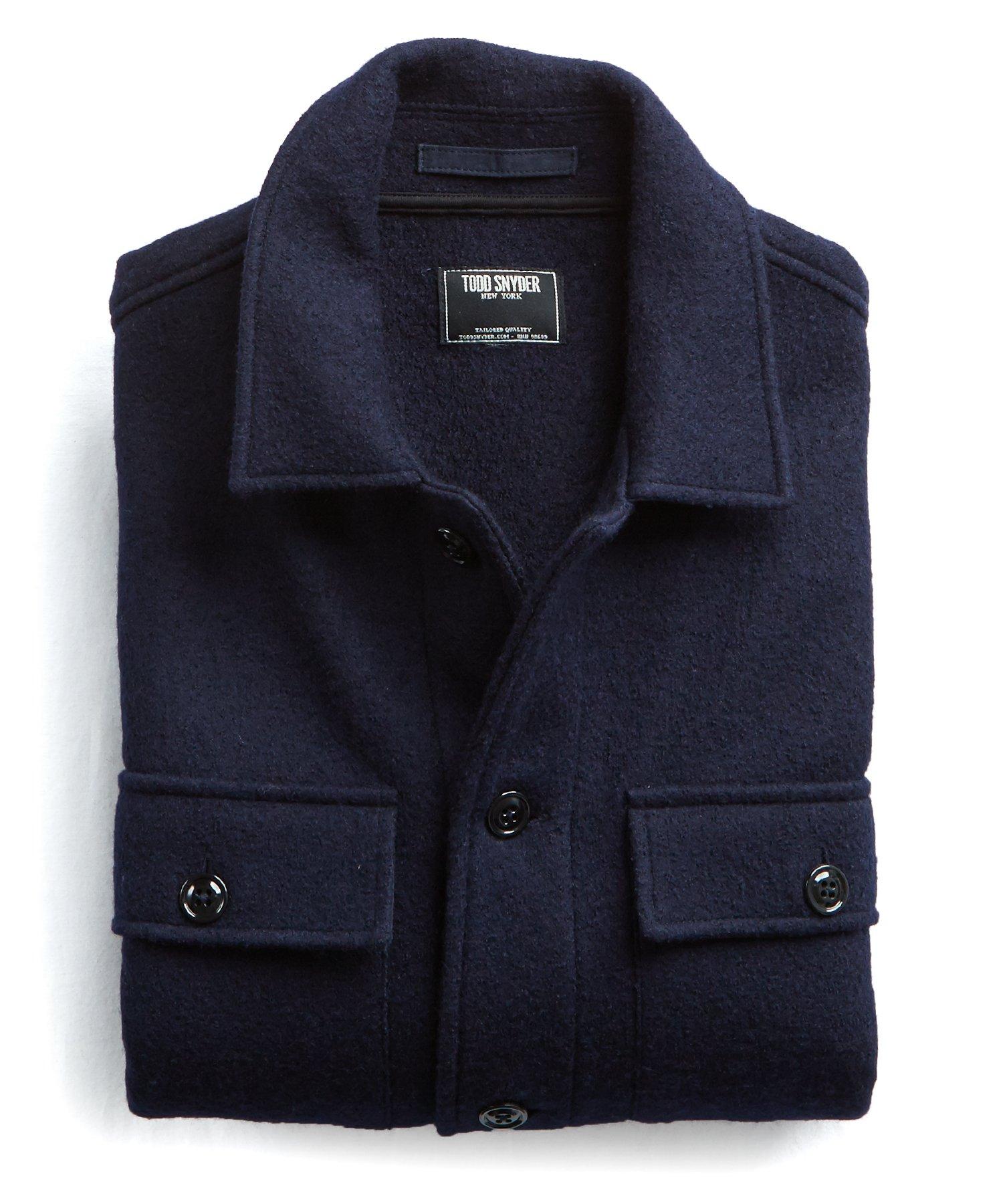 todd snyder italian boucle shirt jacket