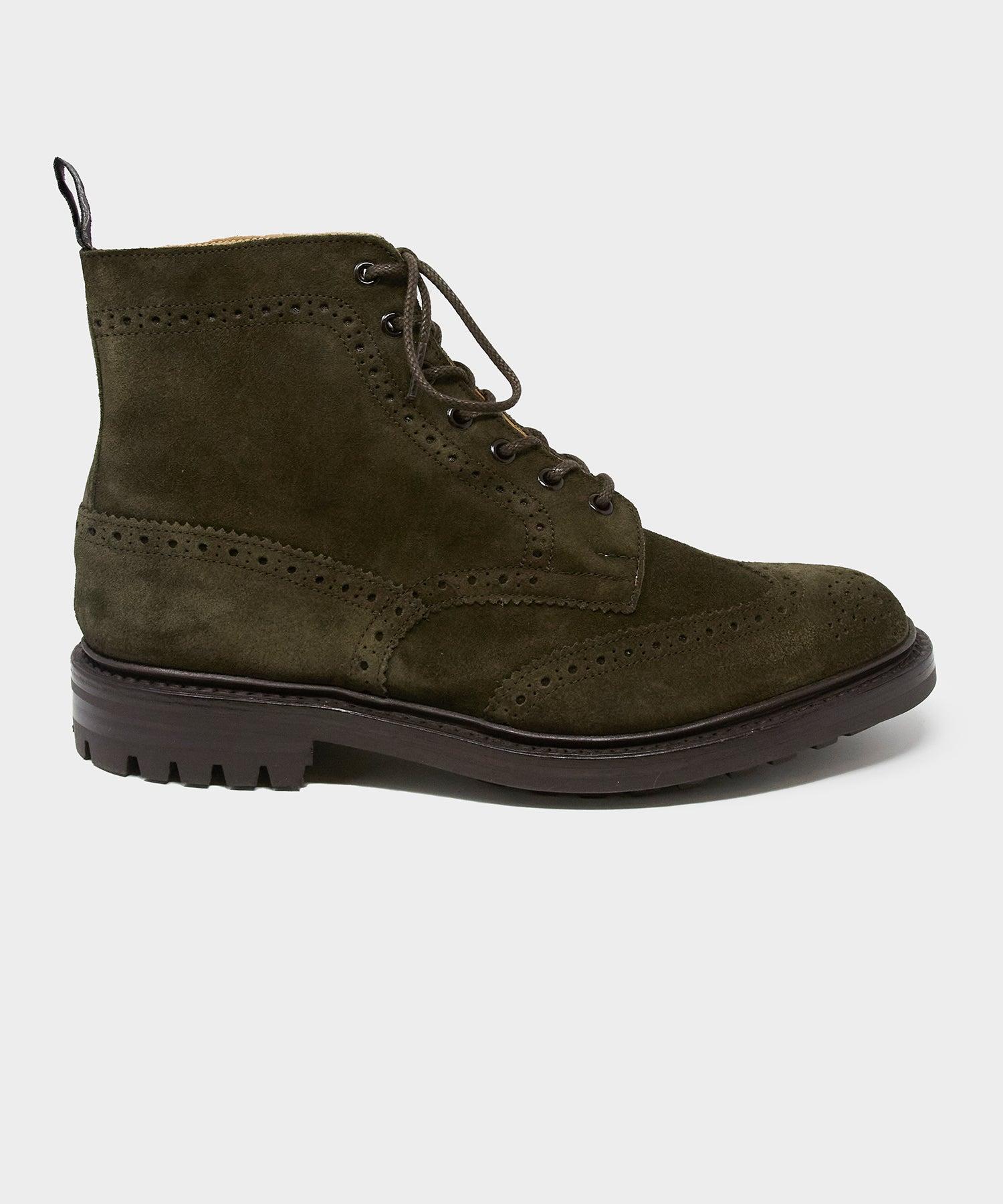 Tricker's + Todd Snyder Stow Boot In Earth Suede in Green for Men | Lyst