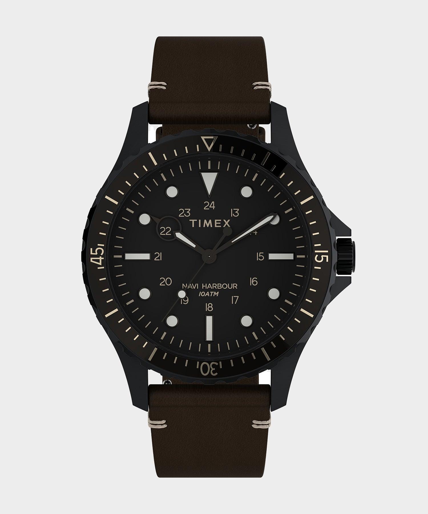 Timex Navi Xl 3-hand 41mm Black Case Black Dial for Men | Lyst