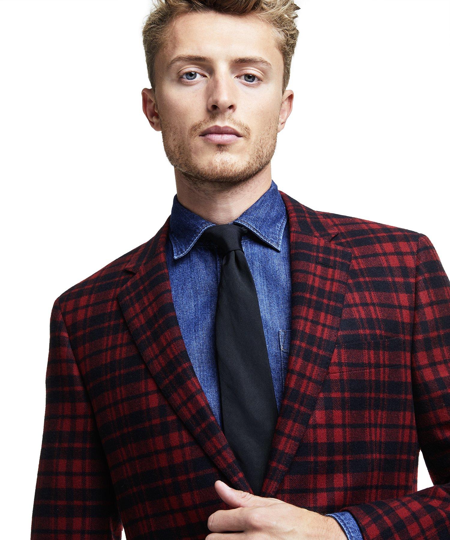 flannel suit jacket