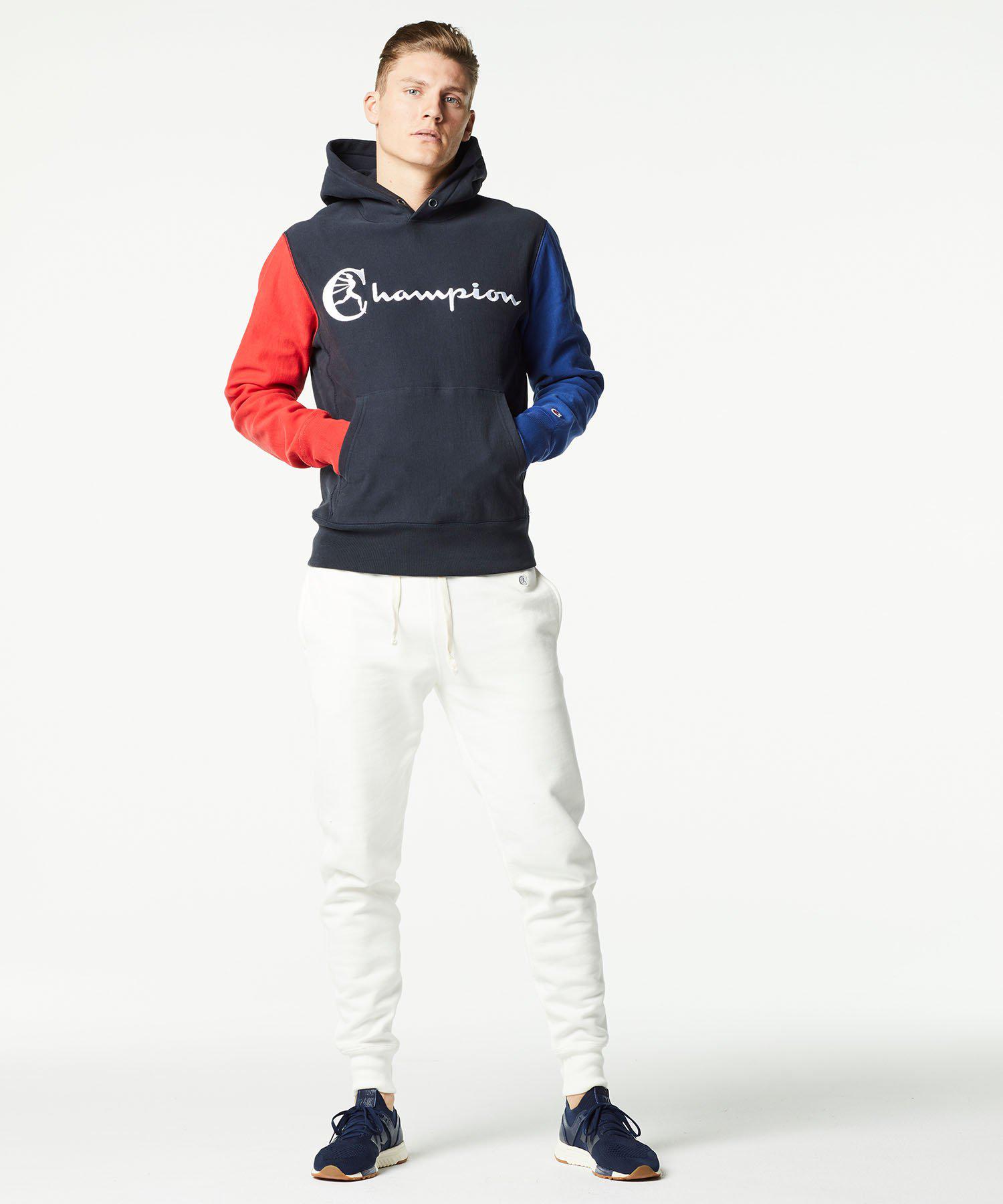 Todd Snyder Cotton Champion Colorblock Hoodie In Red, White And Blue for  Men | Lyst
