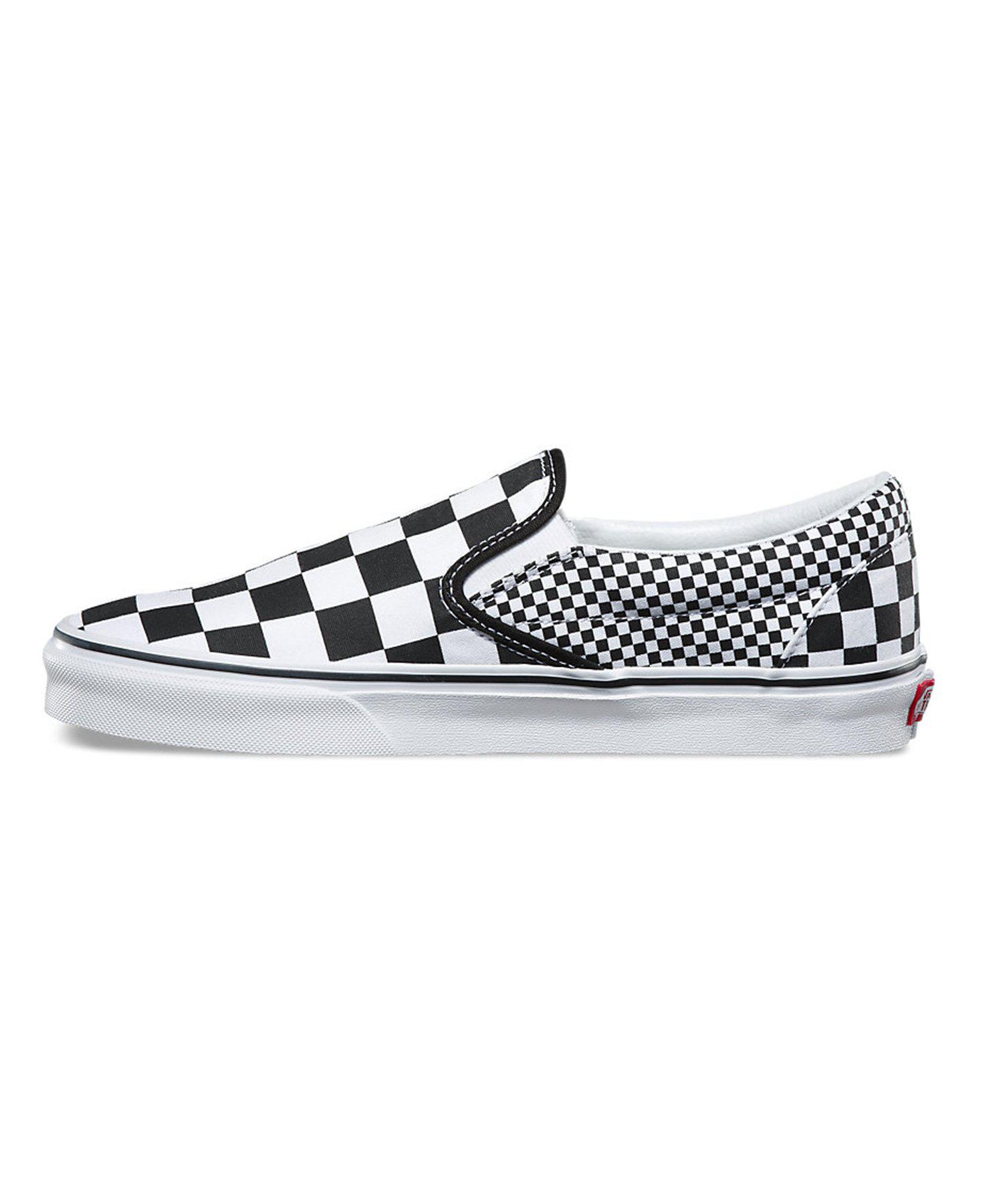Vans Canvas Classic Slip-on In Mixed Checkerboard in White for Men - Lyst