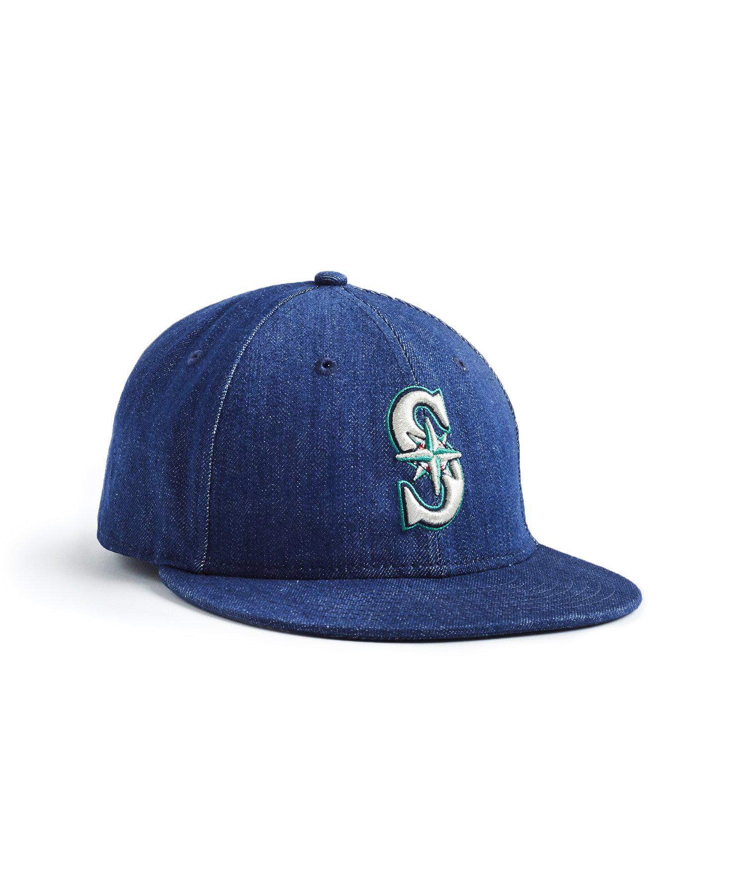 NEW ERA HATS Mlb Seattle Mariners Cap In Cone Denim in Navy (Blue) for