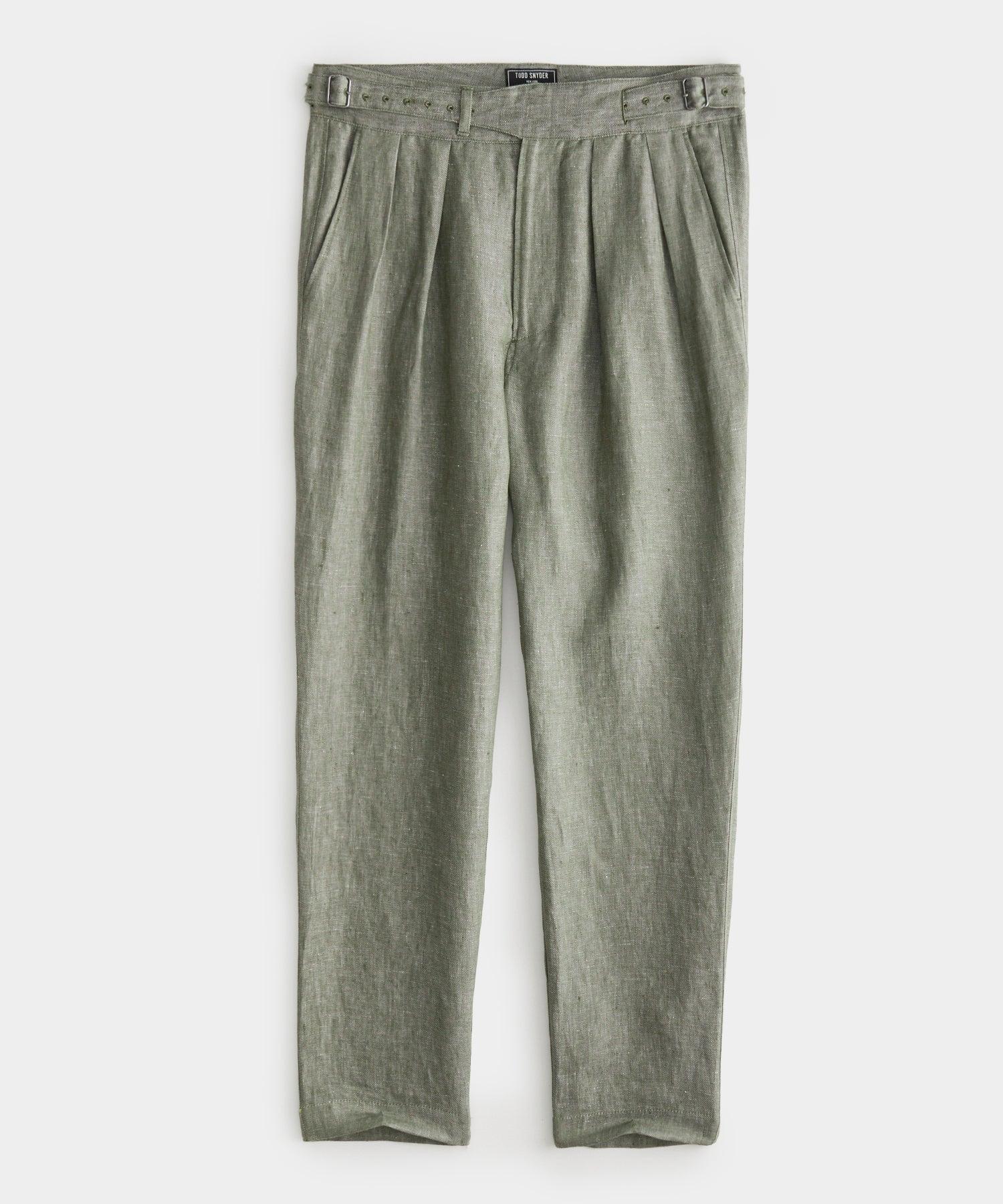 Todd Snyder Italian Linen Gurkha Trouser in Green for Men | Lyst