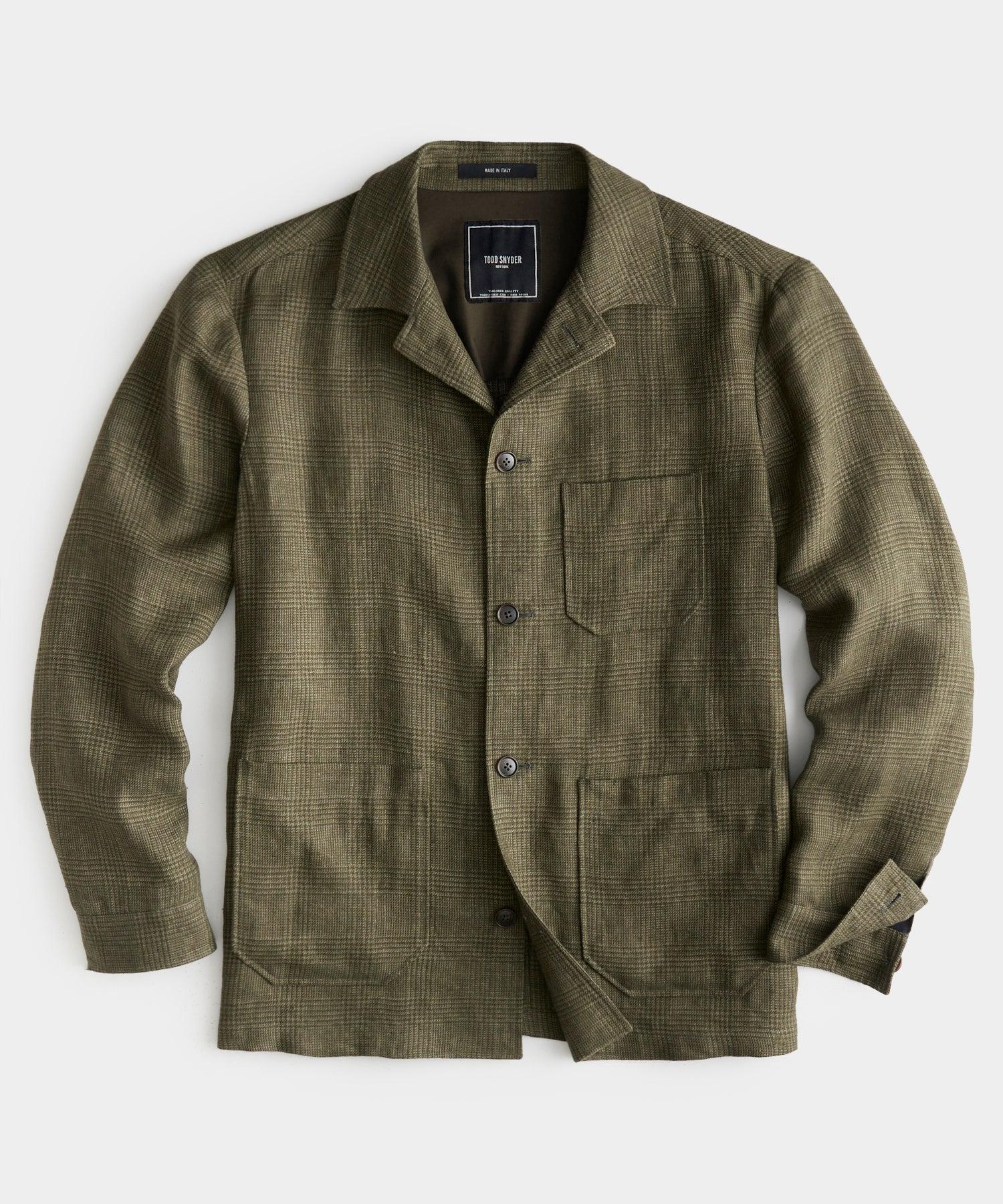 Todd Snyder Olive Glen Plaid Tailored Chore Coat in Green for Men | Lyst