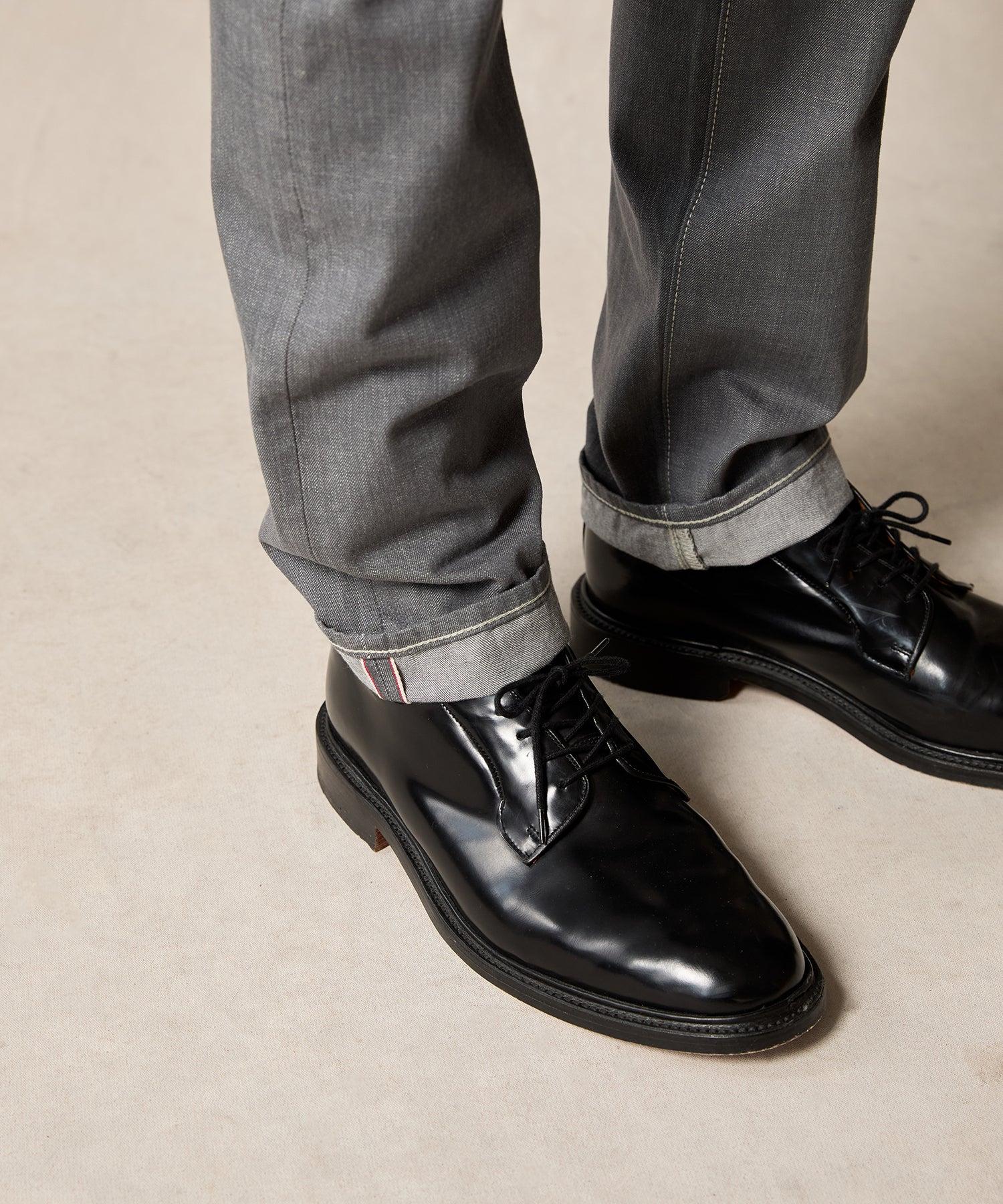 Sanders Todd Snyder X Leather Gibson Derby in Black for Men | Lyst