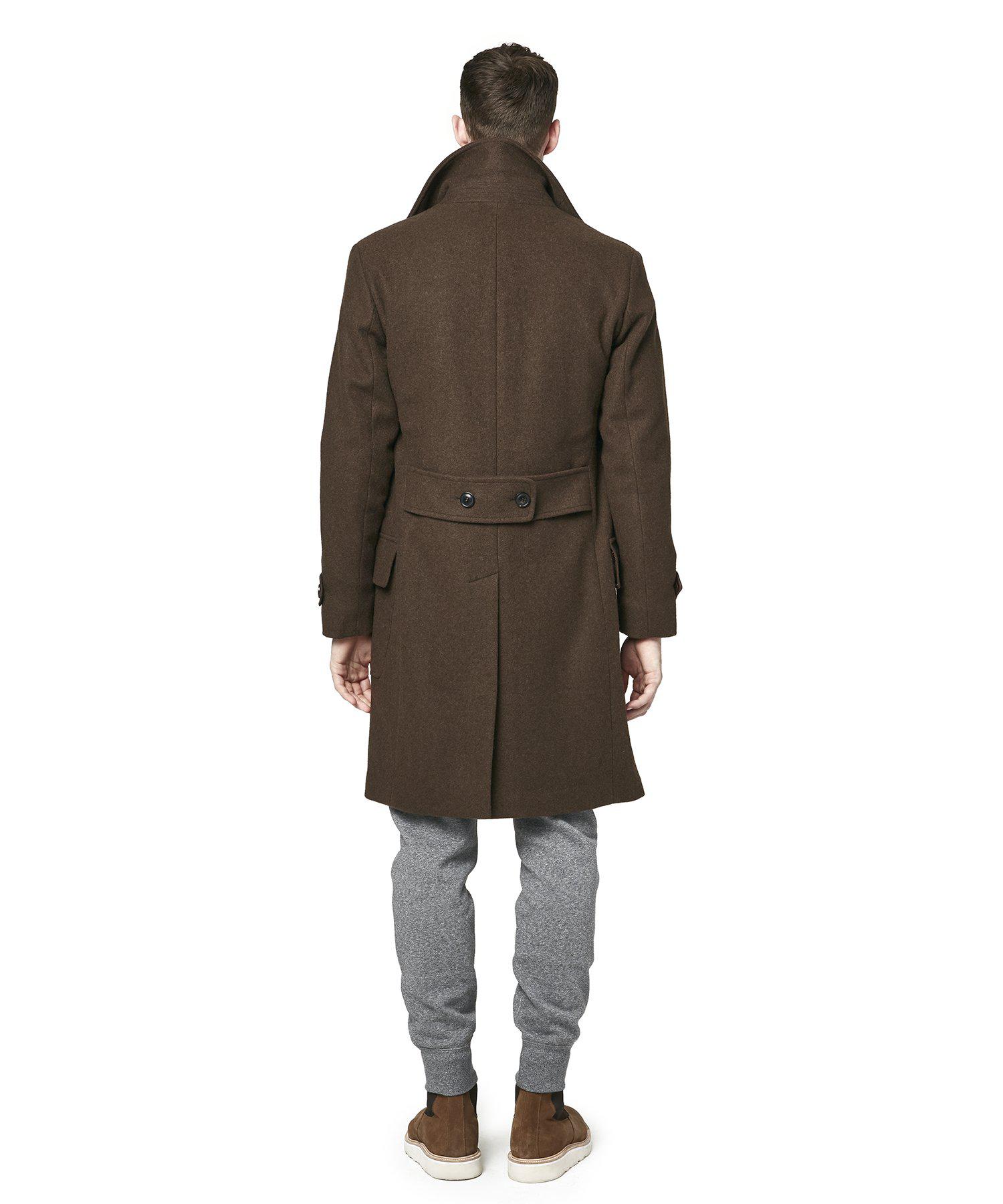 Todd Synder X Champion Cashmere Italian Yak Hair Officer Coat In Brown ...