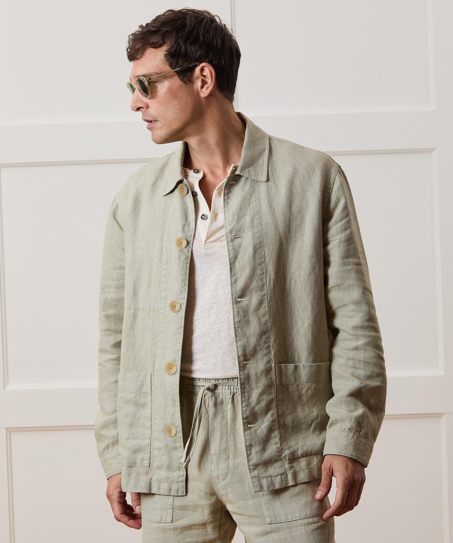 Todd Snyder Linen Chore Jacket in Natural for Men | Lyst