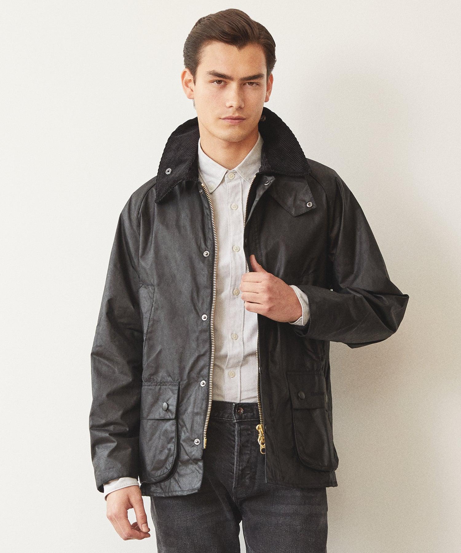 Barbour Classic Bedale Wax Jacket in Grey for Men | Lyst Canada