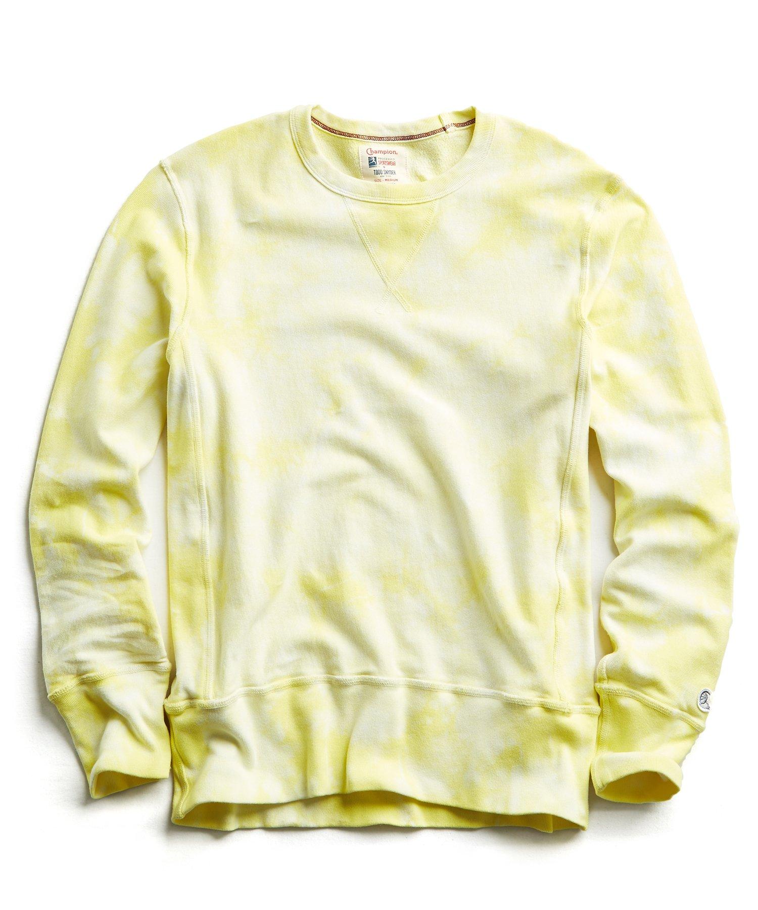 Yellow tie dye crewneck Clearance