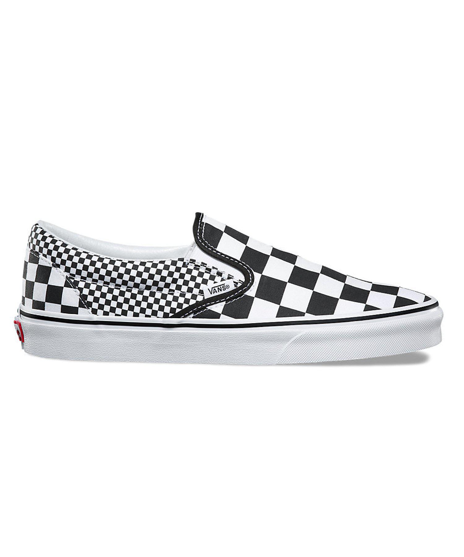 Vans Canvas Classic Slip-on In Mixed Checkerboard in White for Men - Lyst
