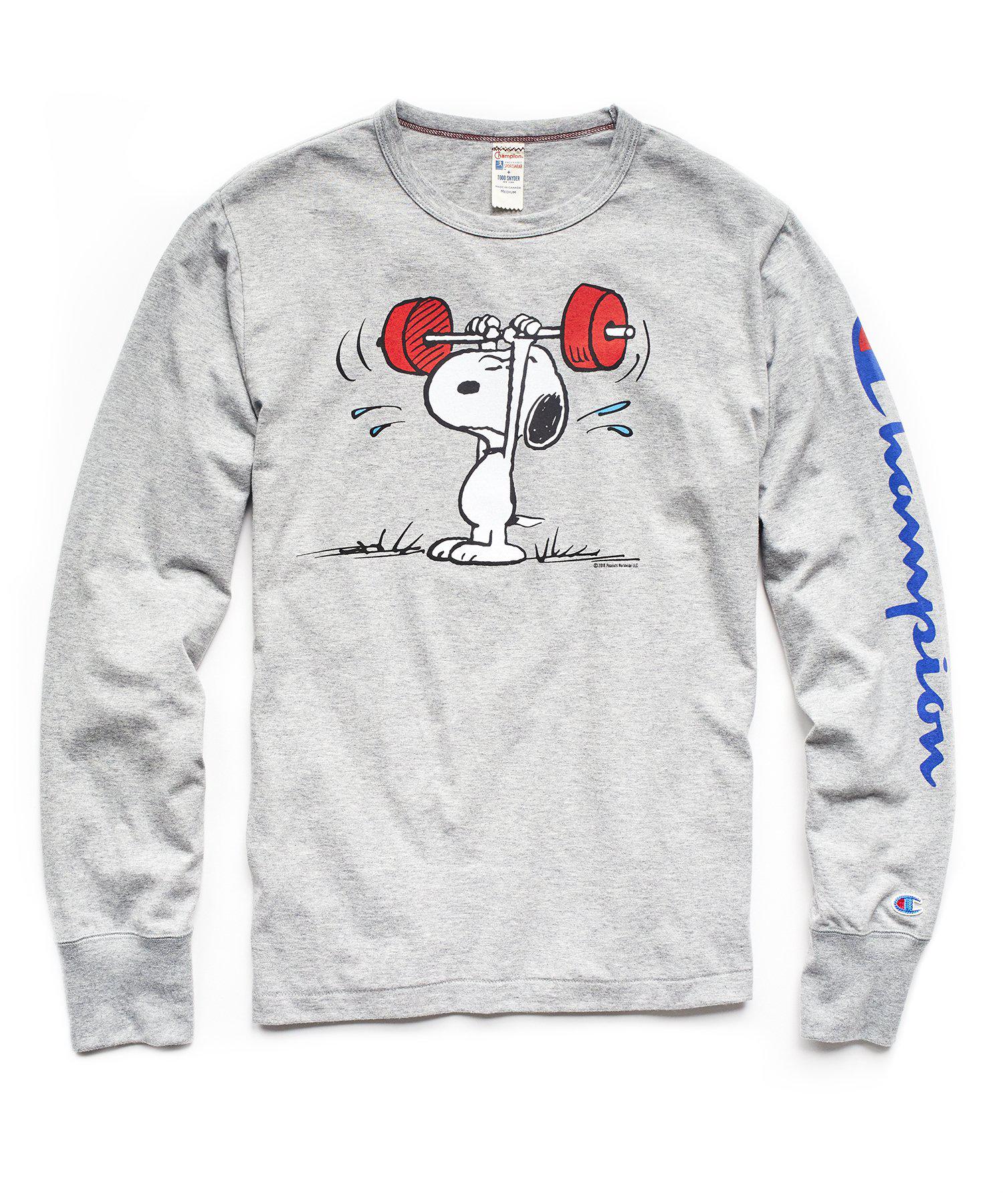champion snoopy t shirt