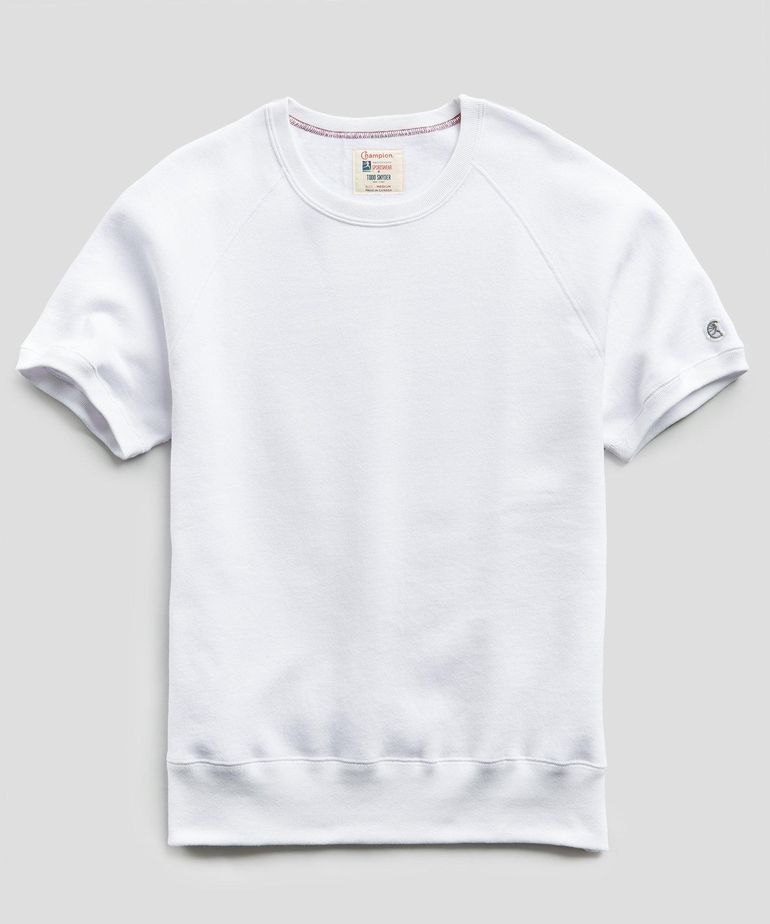 short sleeve white cotton sweater
