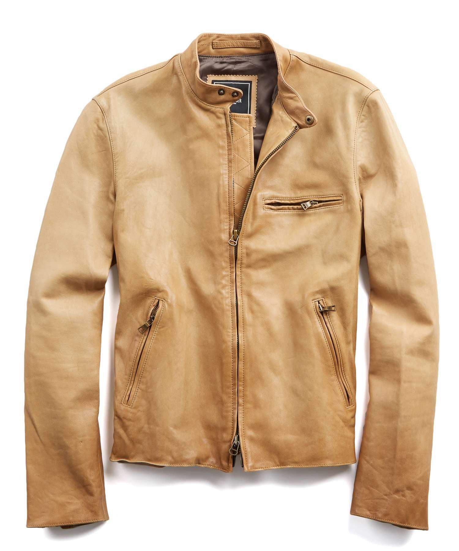 Lyst Todd Snyder Leather Racer Jacket In Chamois For Men Gallery