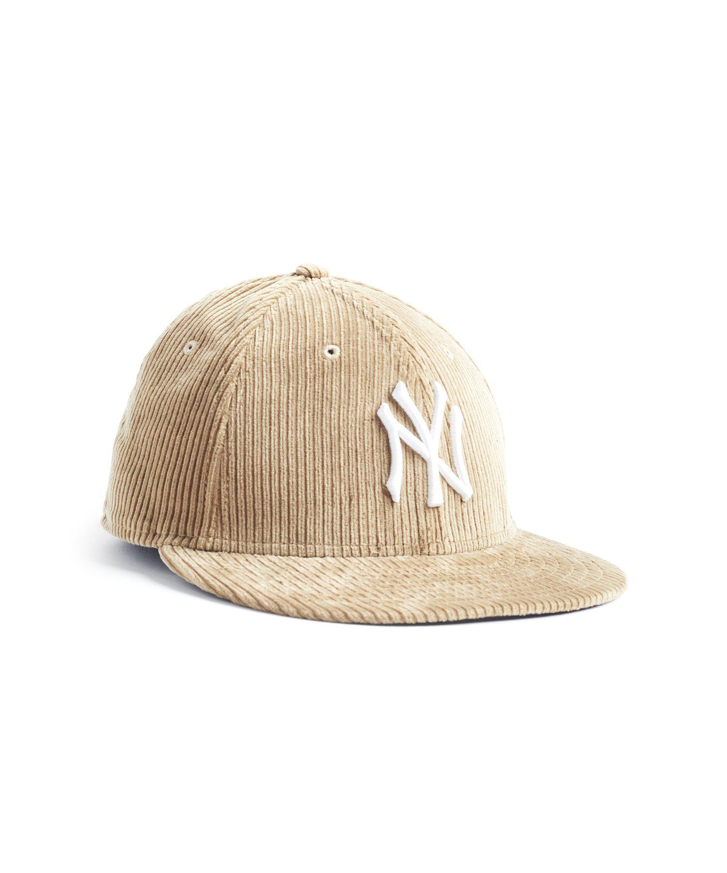 NEW ERA HATS Exclusive Corduroy Yankees Cap In Camel in Natural for Men