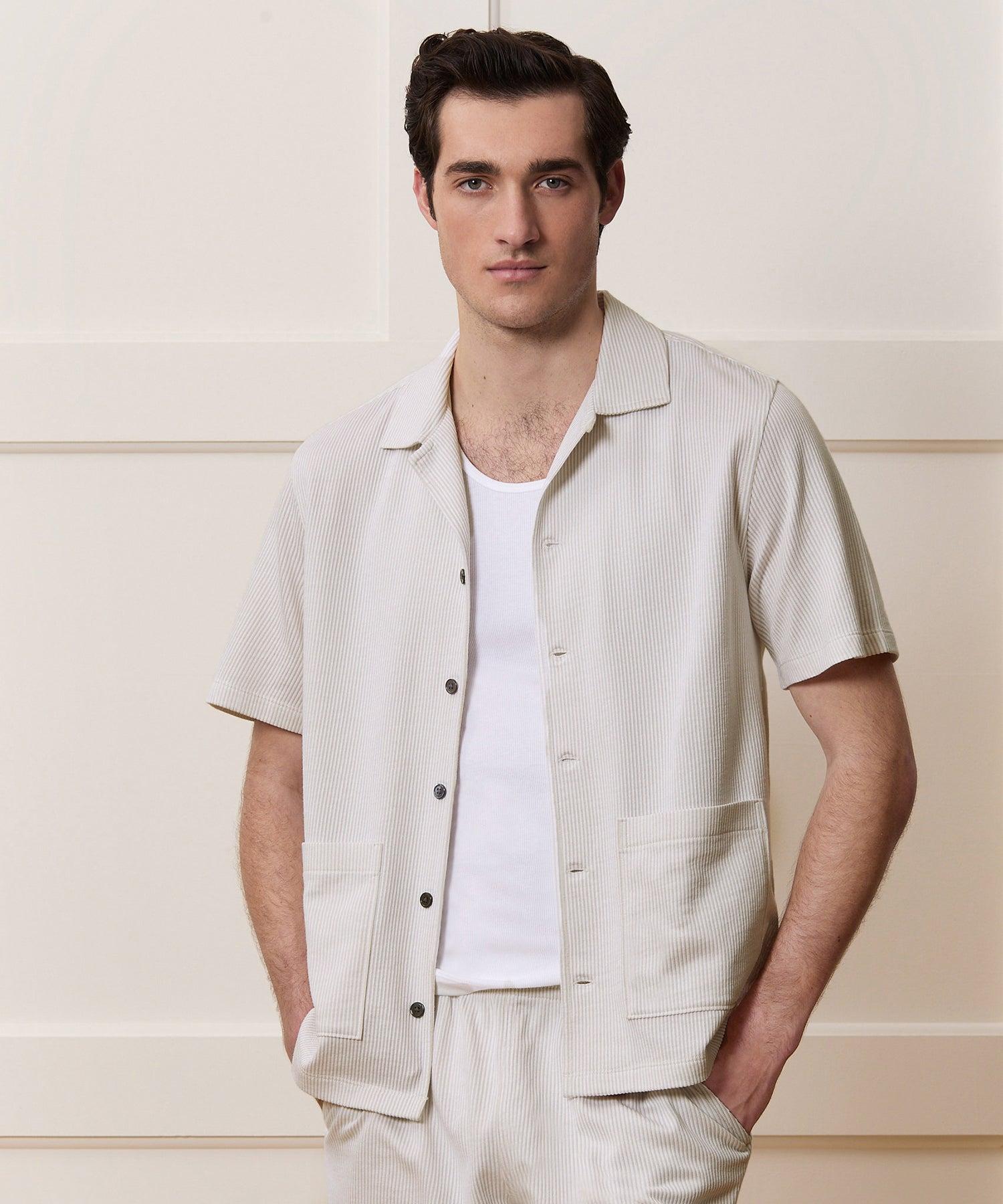 Todd Snyder Seersucker Guayabera Shirt in White for Men | Lyst