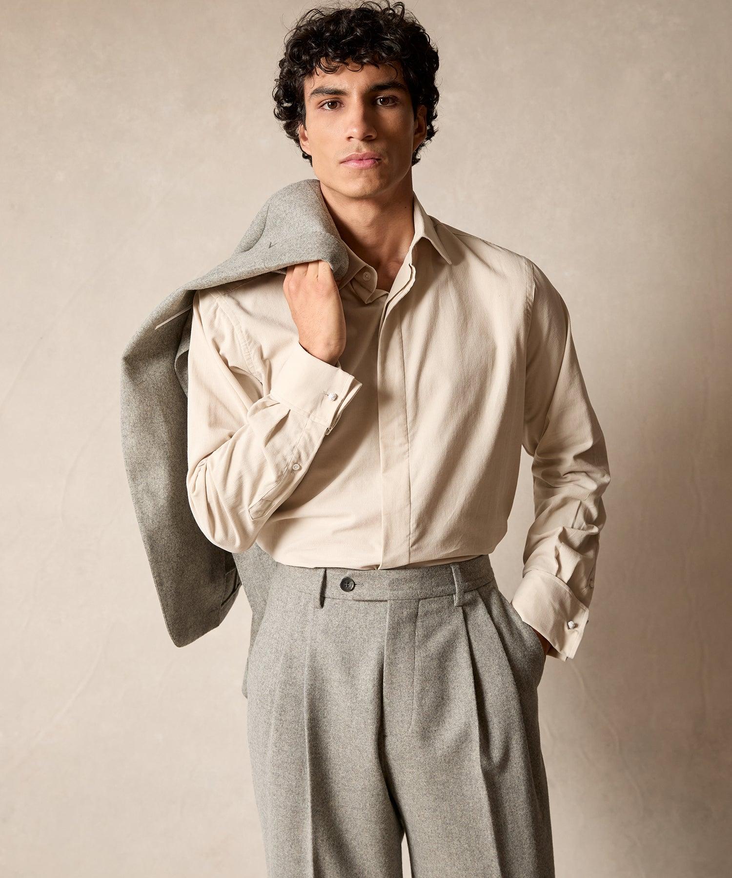 Todd Snyder Hamilton + Corduroy French Cuff Tuxedo Shirt in White for ...