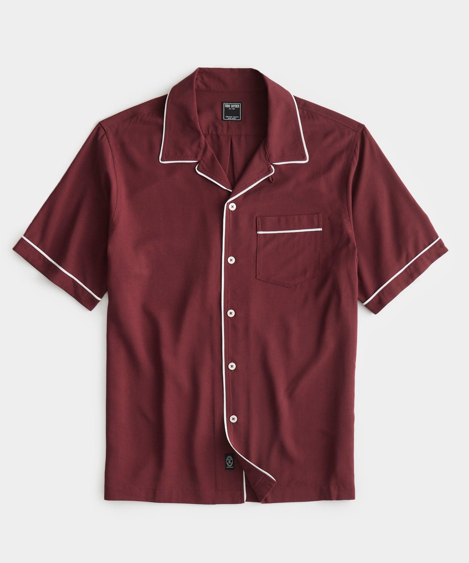 Todd Snyder Japanese Tipped Rayon Lounge Shirt in Red for