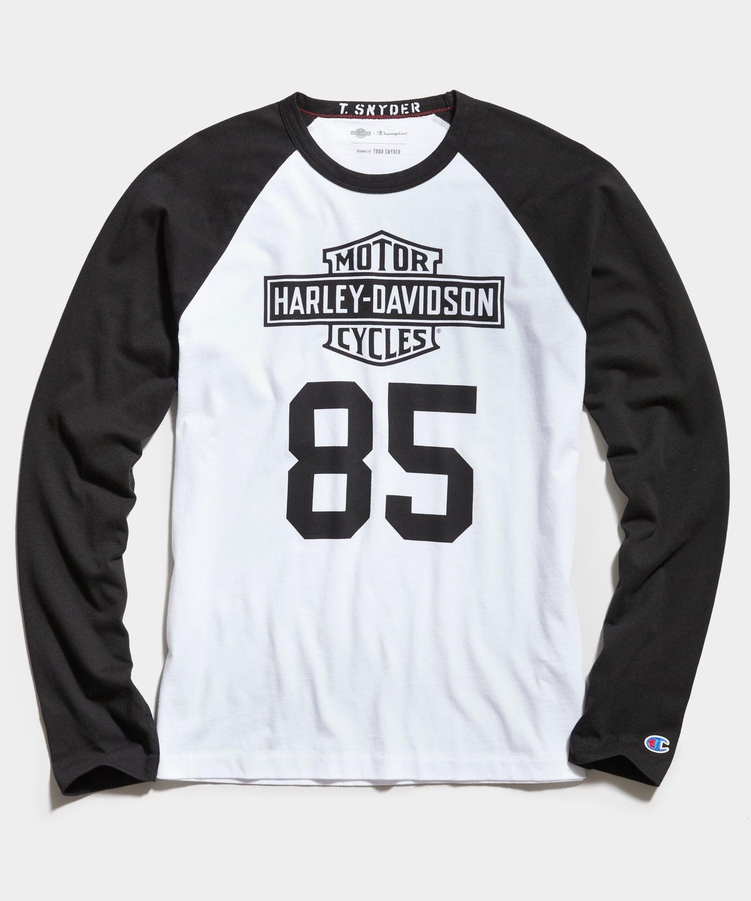 Todd Snyder Harley-davidson X Champion By Todd Snyder - Long Sleeve Raglan  Tee in White for Men | Lyst