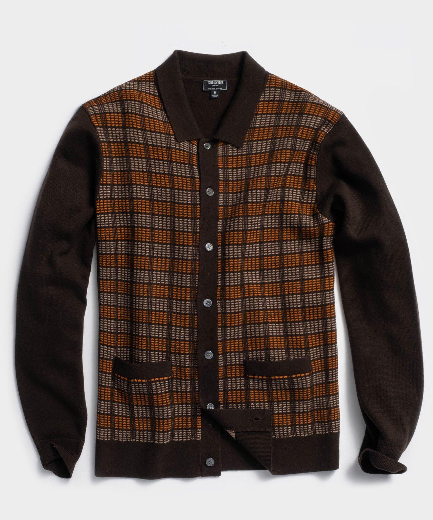 italian merino wool polo sweater