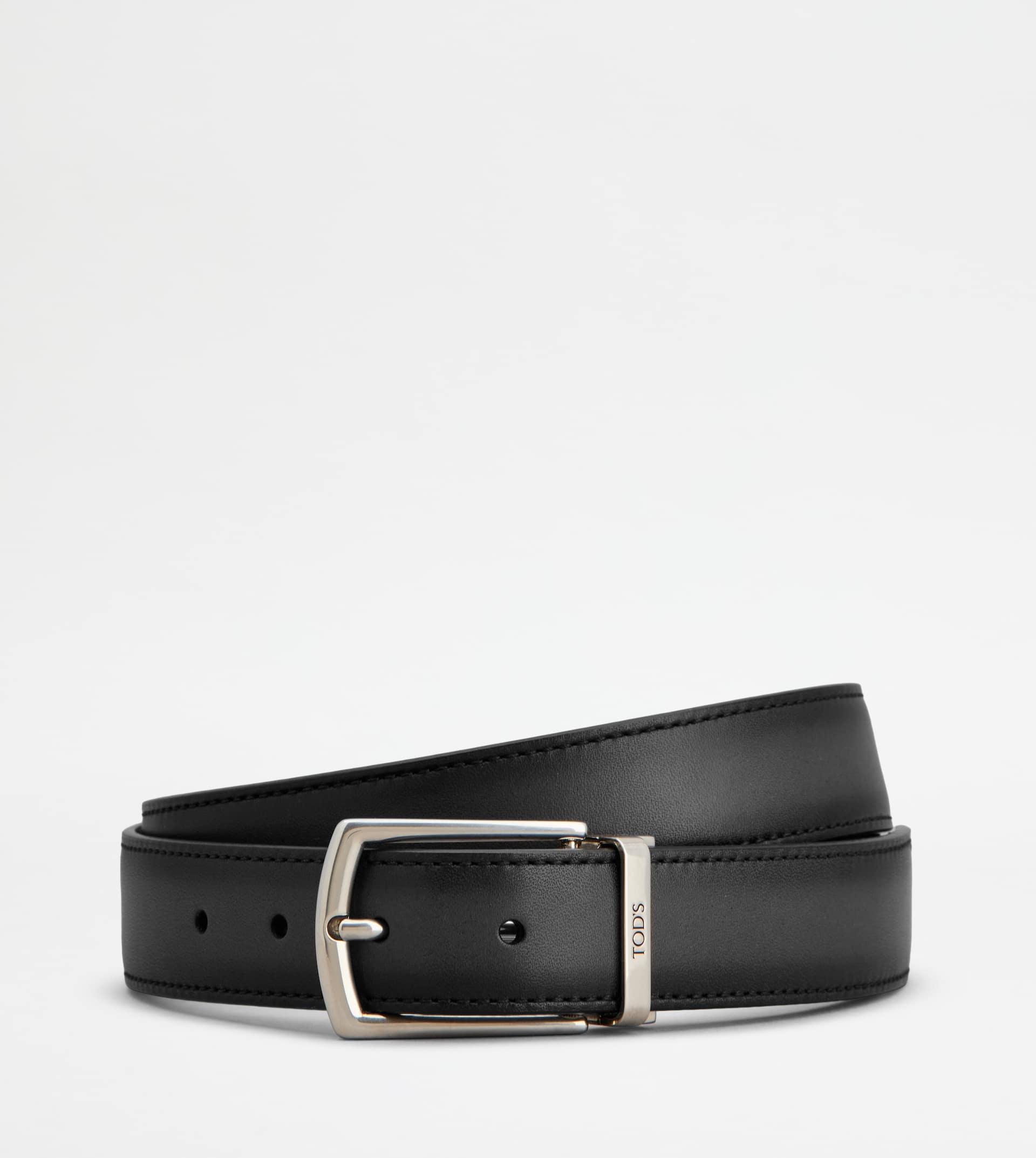 ベルト Tod's Reversible Hammered Leather Tod's Belt Man MULTICOLOUR Adjustable and Reversible Belt in Leather