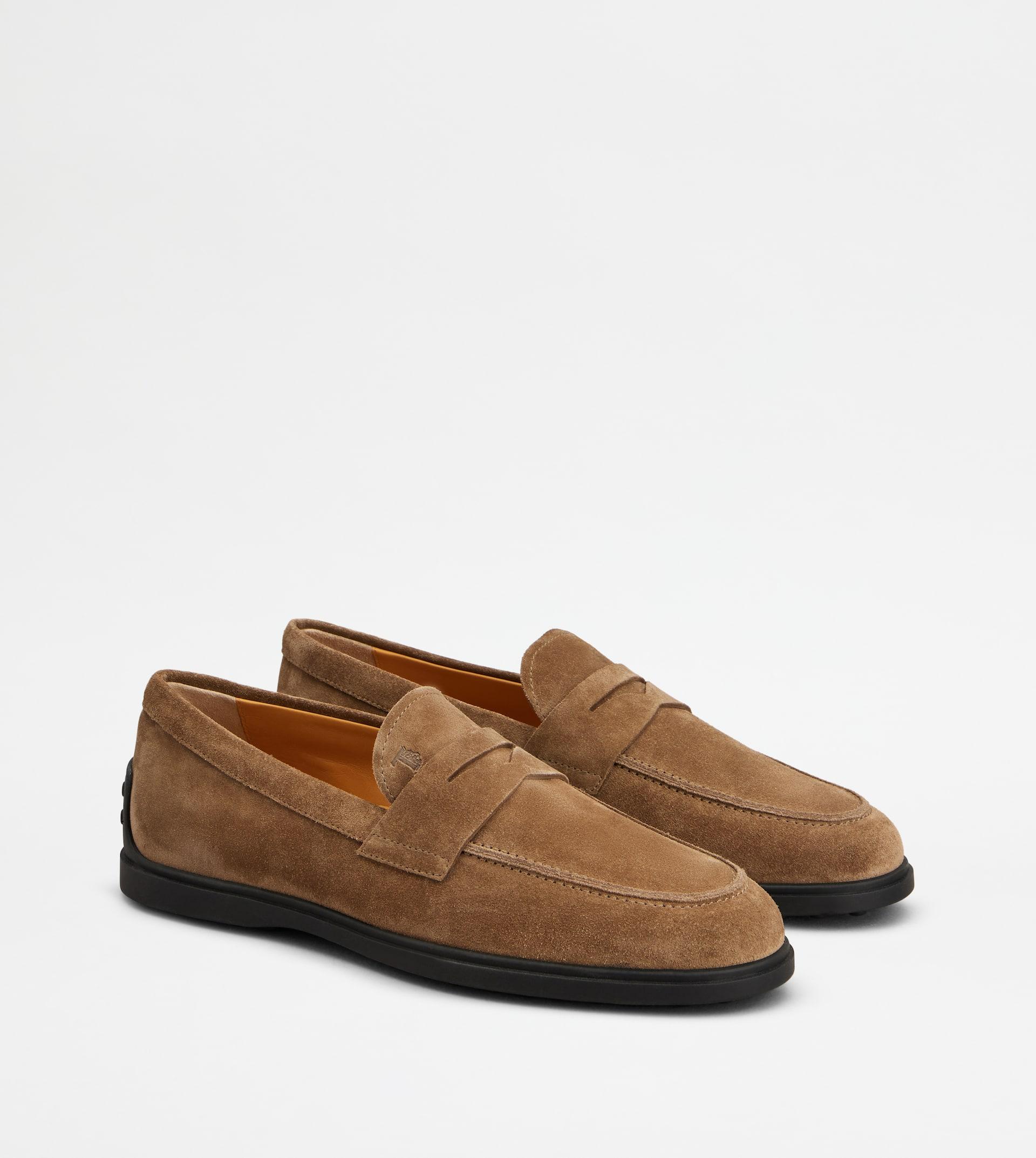 Tod\'s Driving Penny Loafer Shoes Brown Suede Slip-On Square Toe Italy Mens 12 Man BROWN Loafers in Suede XXM0ZF0Q920RE09S800 | Tods main image 2