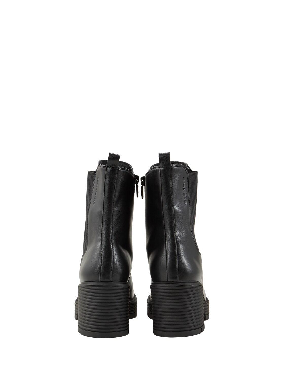 Tom Tailor Stiefeletten mit Block-Absatz in Schwarz Lyst DE