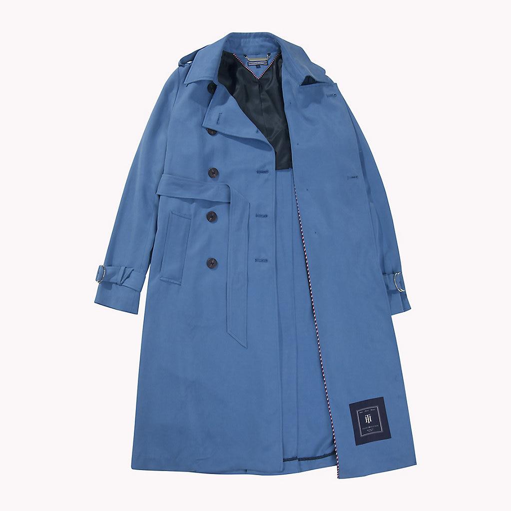 Tommy Hilfiger Comfort Fit Trench Coat In Blue - Lyst