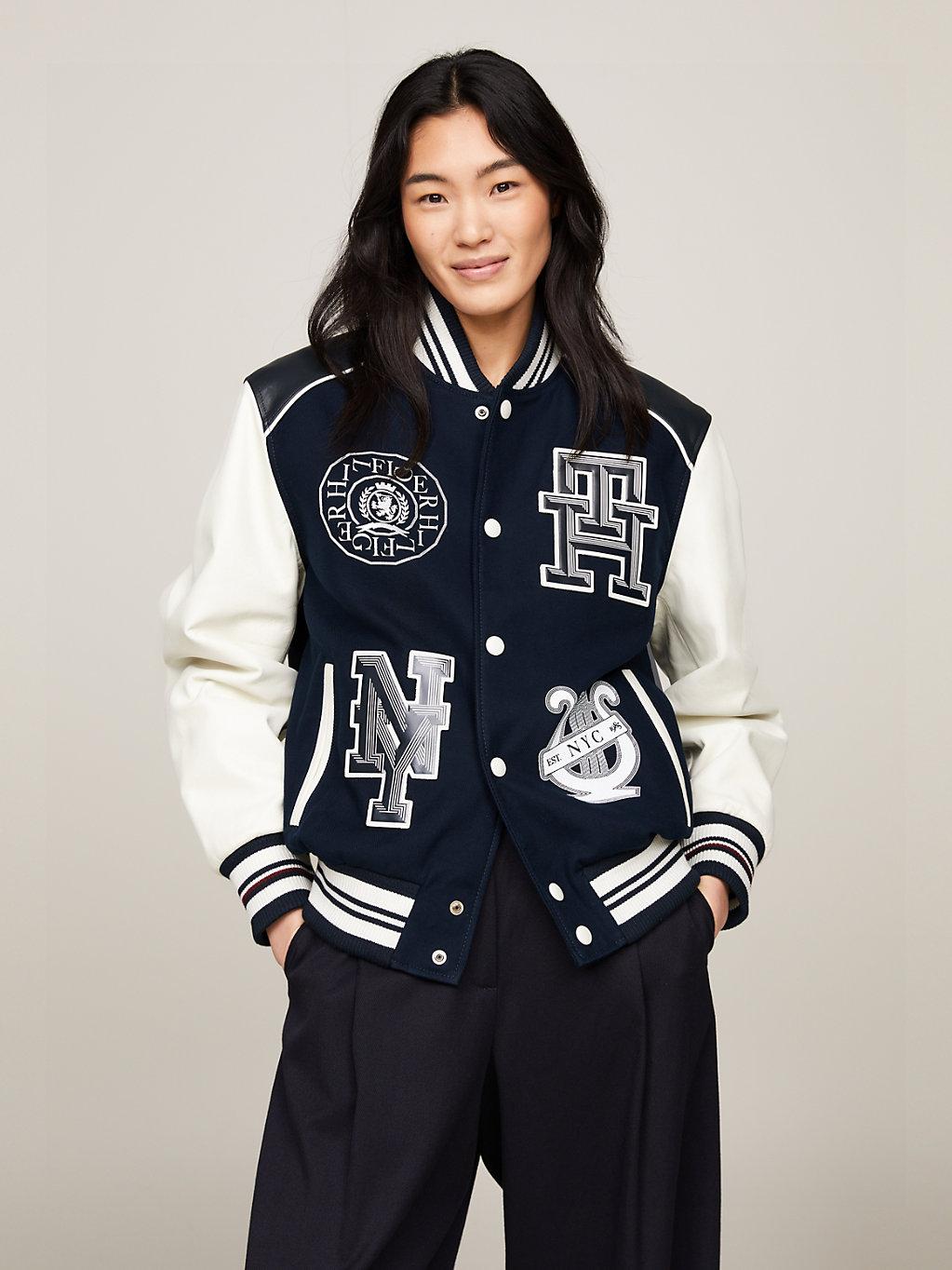 Tommy Hilfiger Dual Gender Relaxed Varsity Jacket in Blue for Men 