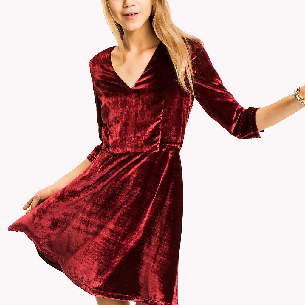 tommy hilfiger velvet dress