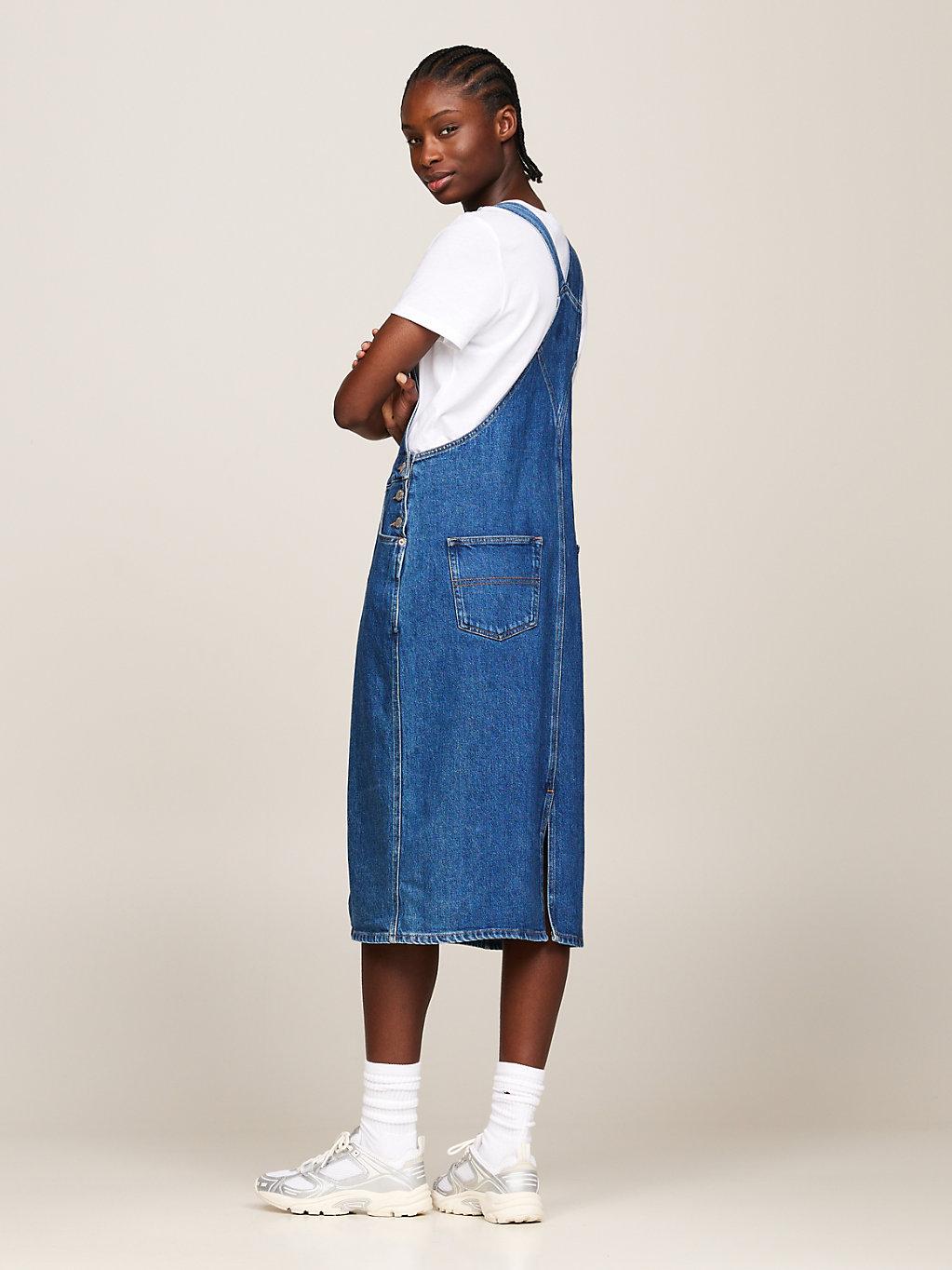 Midi Denim Dungaree Frock Tommy Hilfiger Denim Midi Dungaree Dress