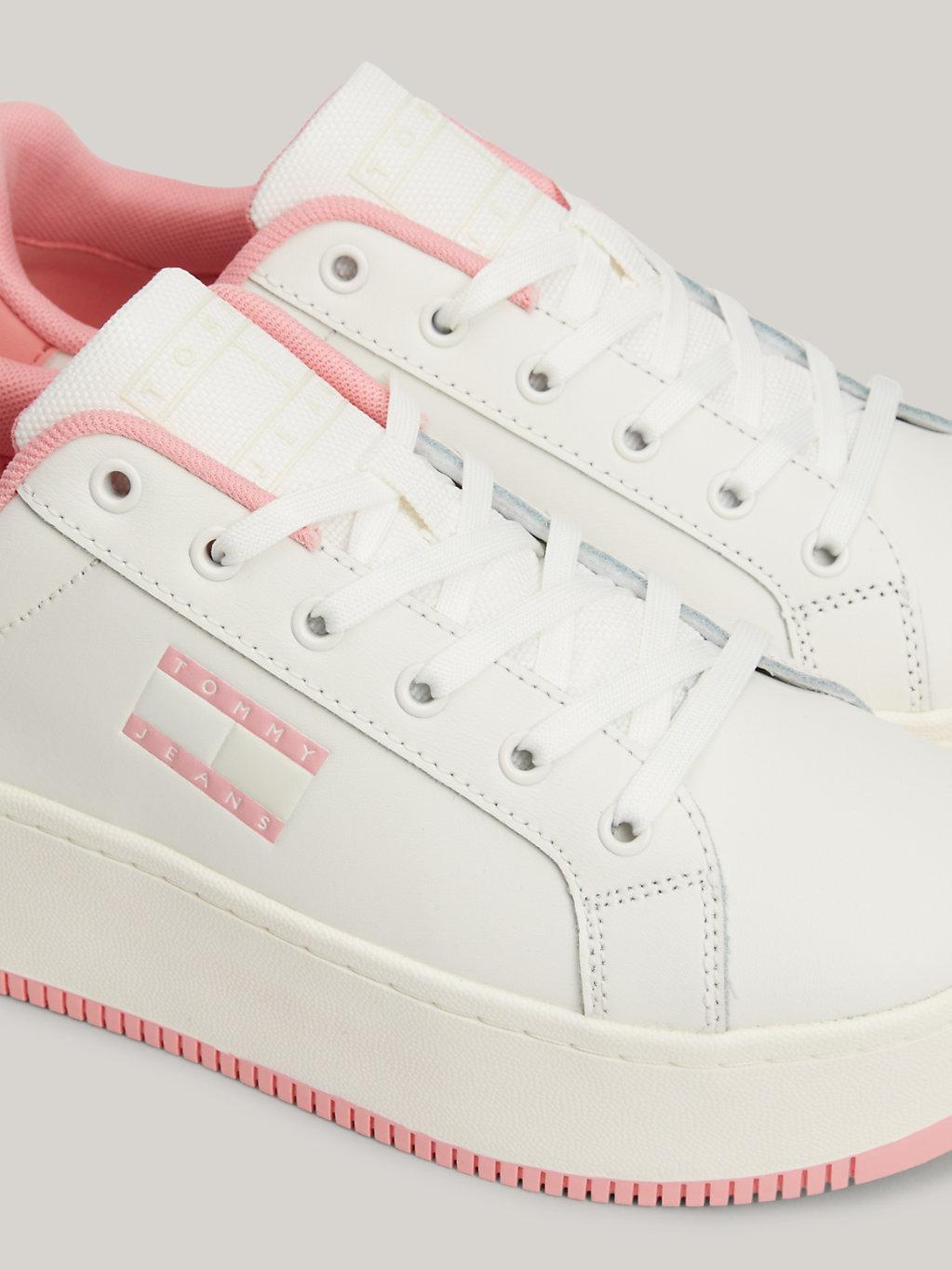 Tommy Hilfiger Essential Fine Cleat Flatform Trainers in Natural Lyst UK