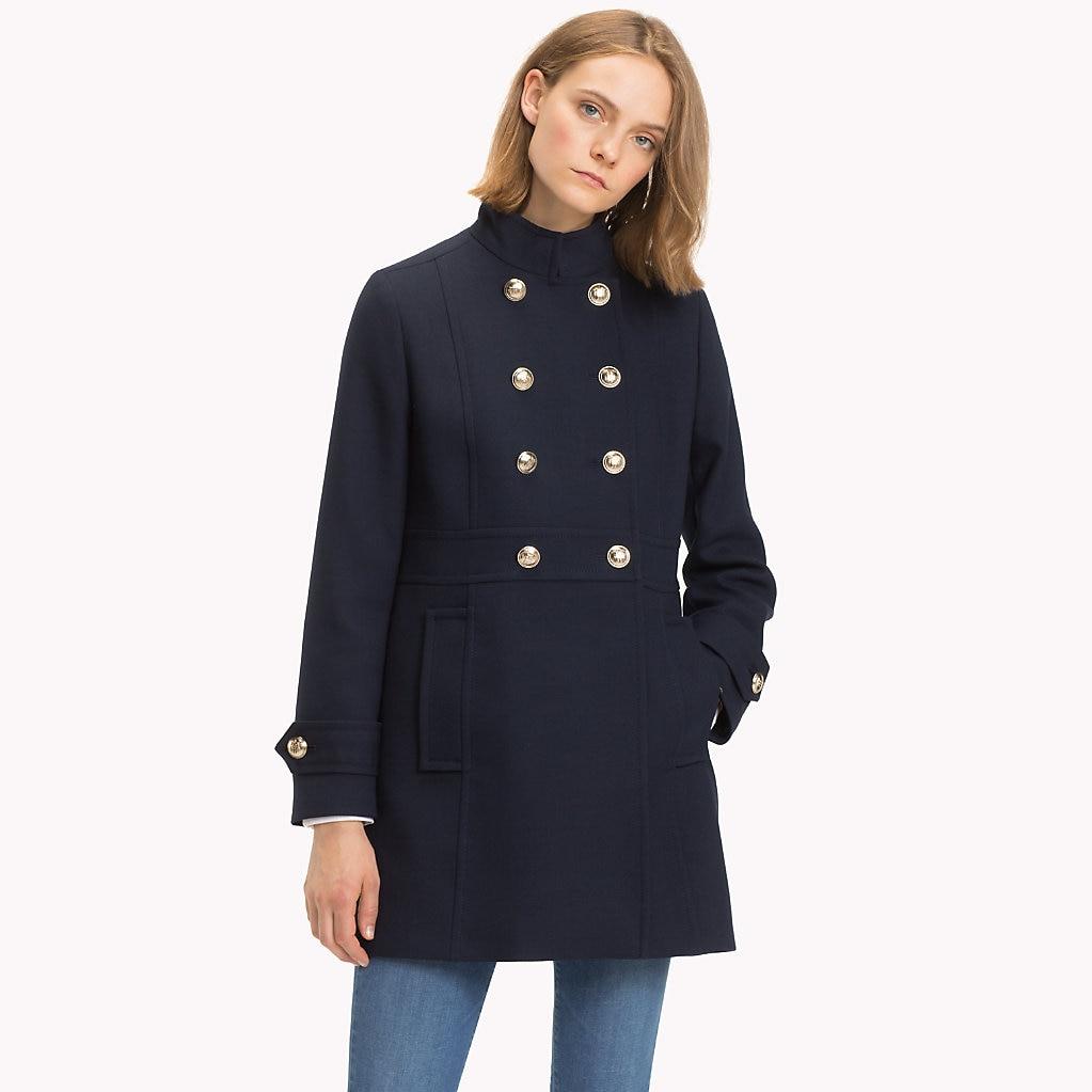 Buttoned Trench Coat 