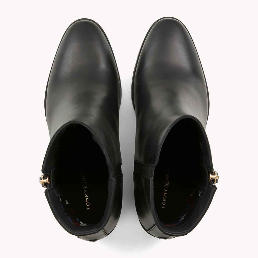 tommy hilfiger zip detail biker boots
