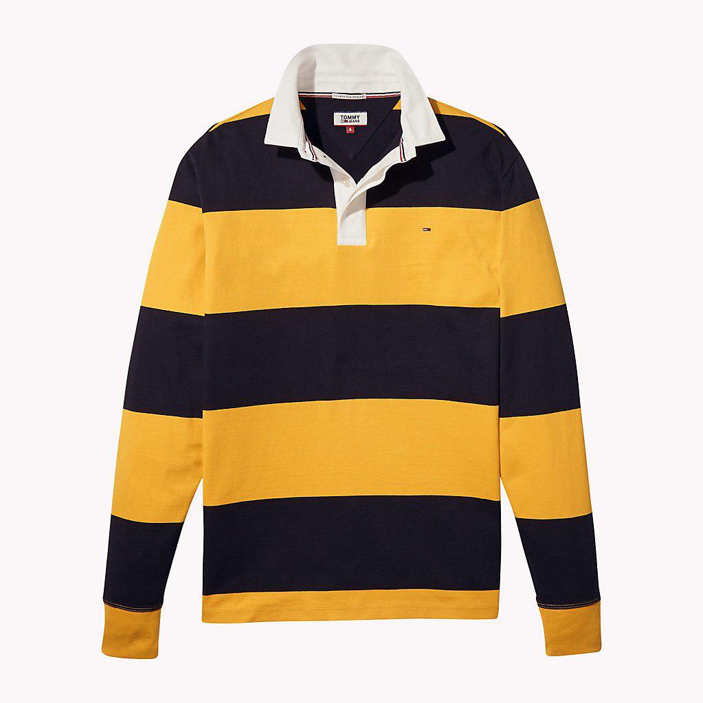 black and yellow tommy hilfiger shirt 