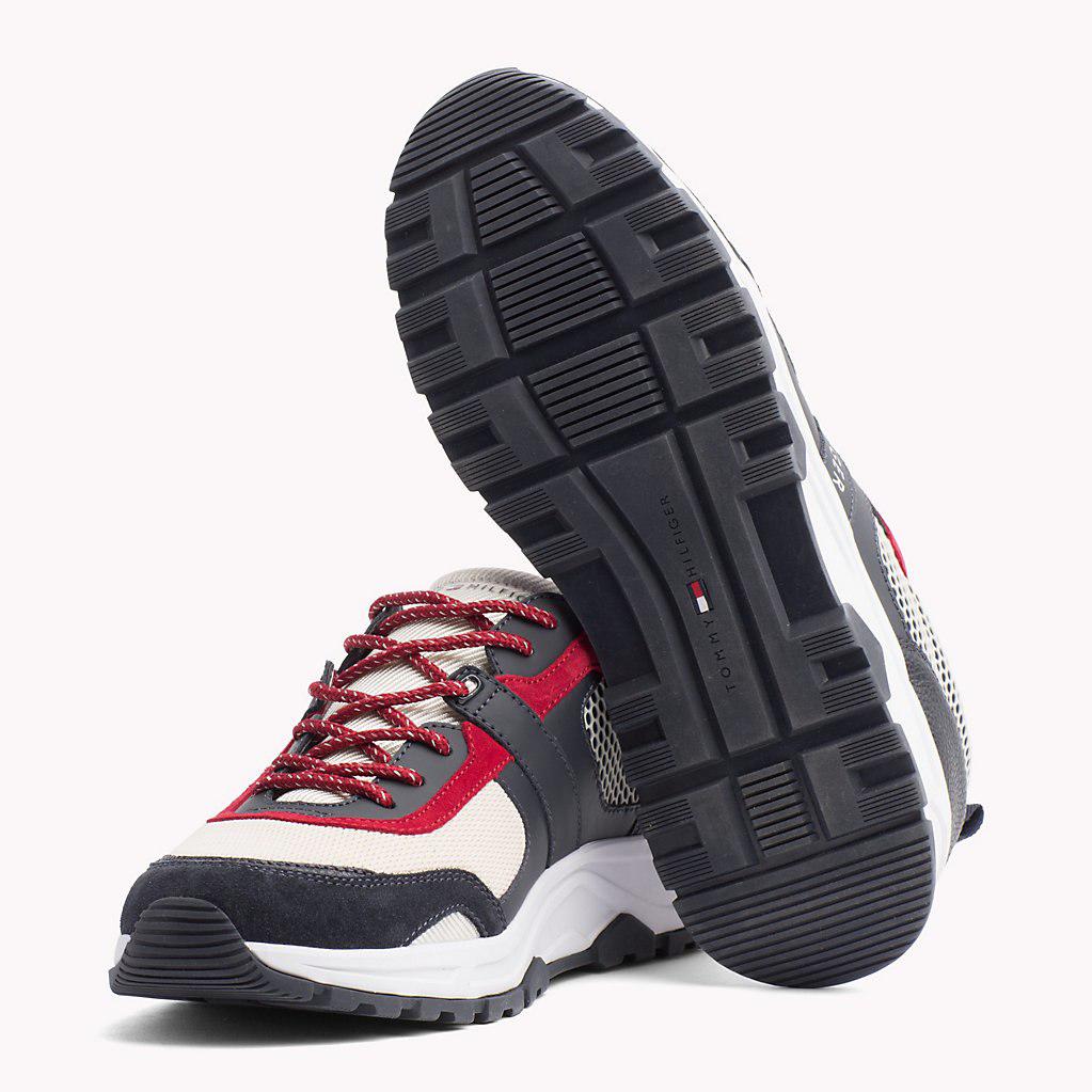 tommy hilfiger lightweight mixed texture trainers