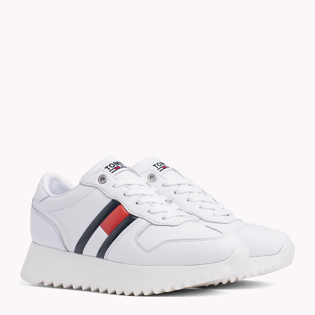 tommy jeans flag flatform trainers