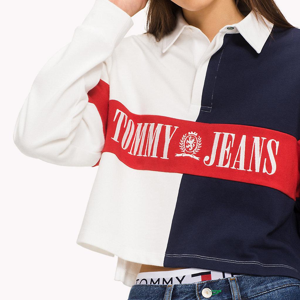 tommy hilfiger cropped rugby shirt