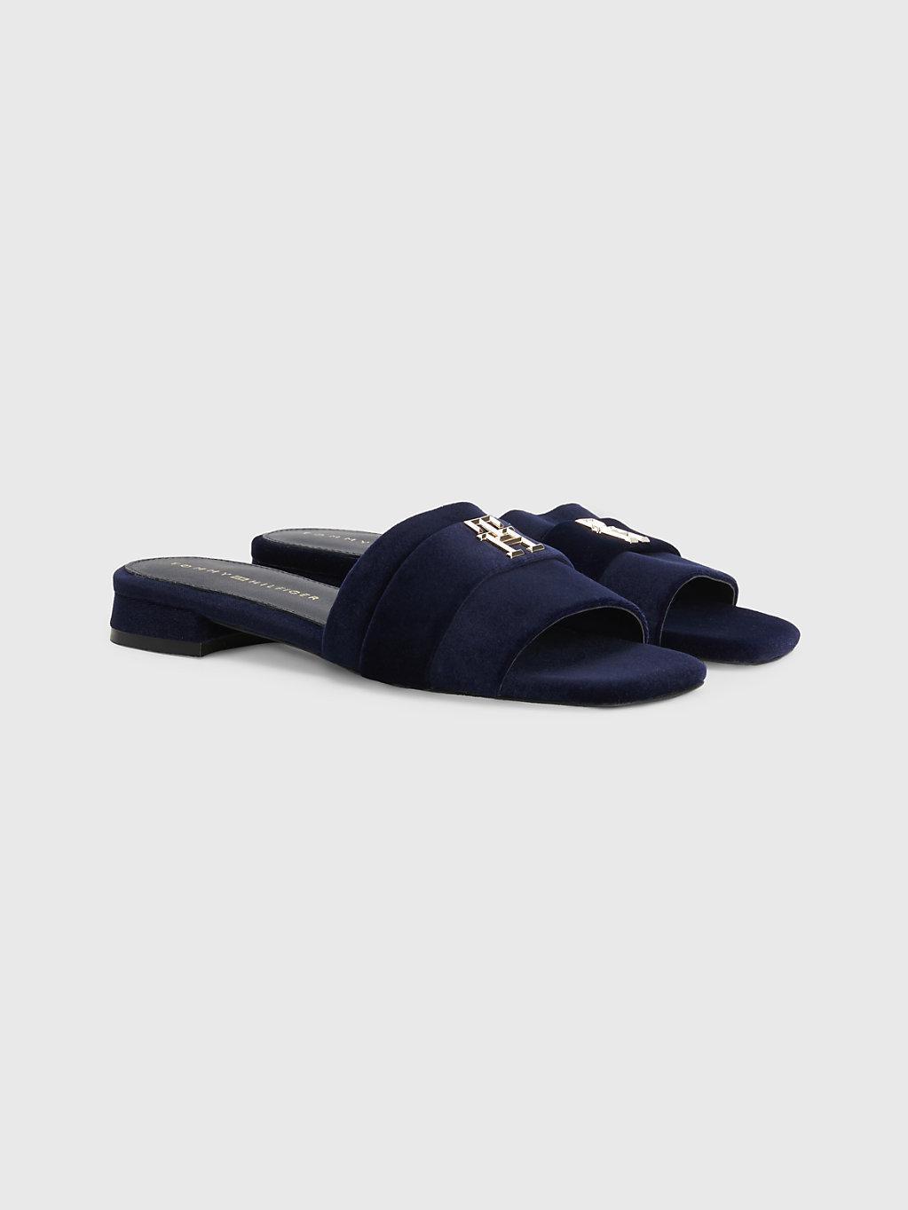 Blue hotsell velvet mules