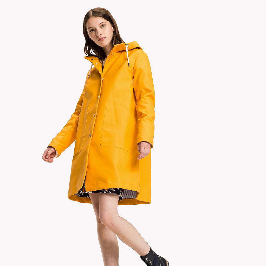 Tommy Hilfiger Synthetic Classic Rain Coat in Yellow - Lyst