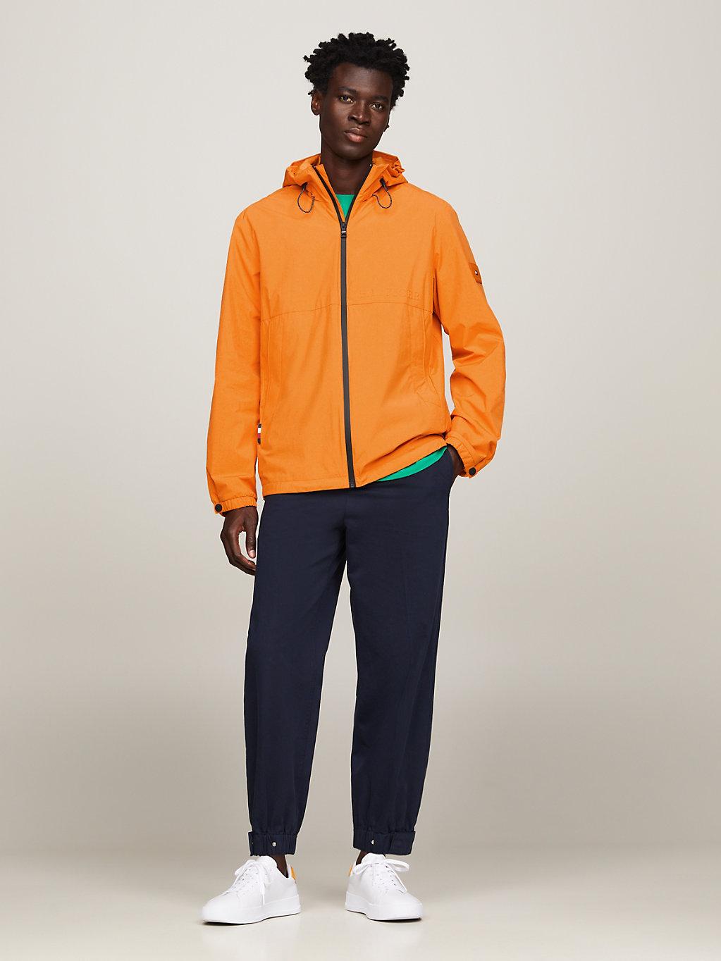 Mens orange windbreaker clearance jacket