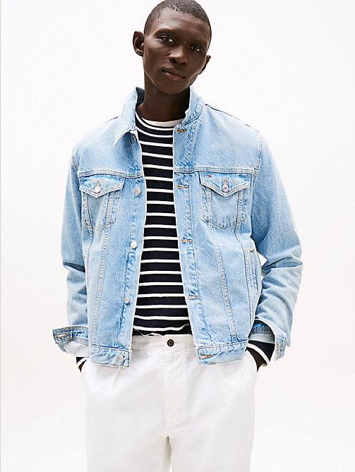 Tommy Hilfiger Trucker-Jeansjacke Mit Fade-Effekt in Blau für