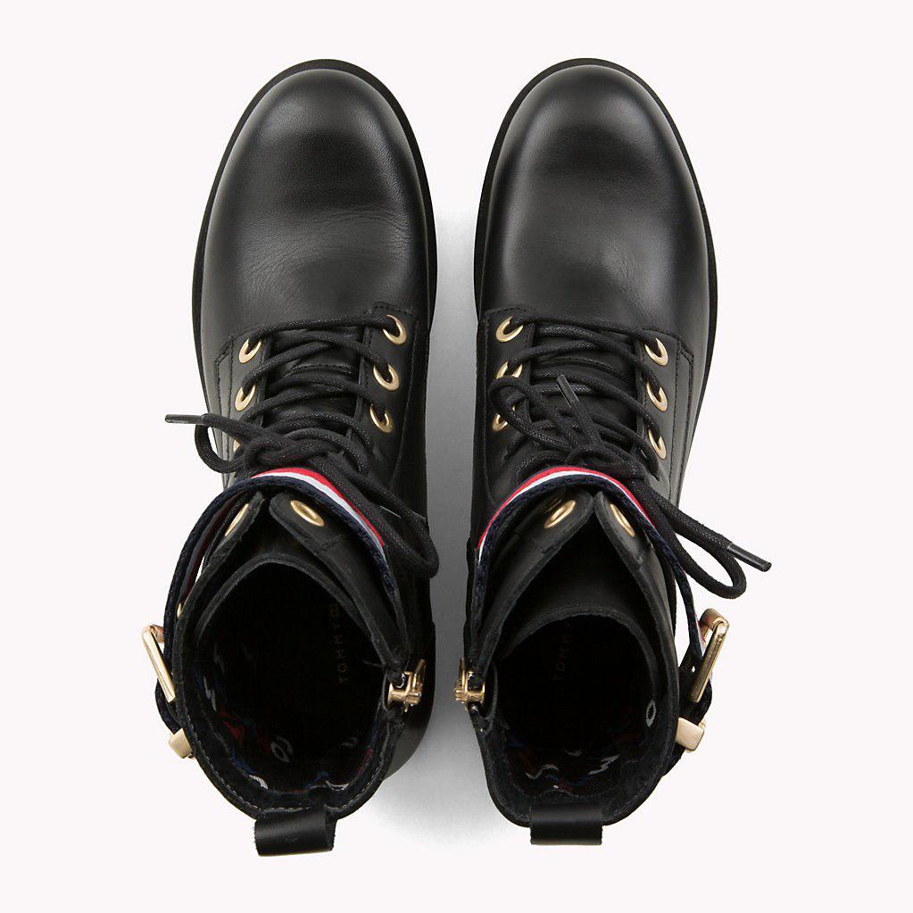 tommy biker boots