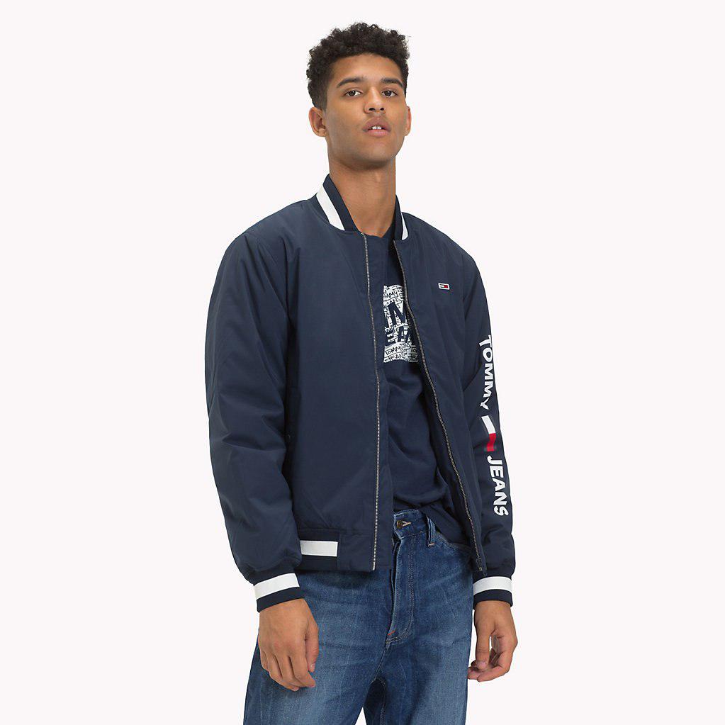 tommy jeans ribbed bomber jacket