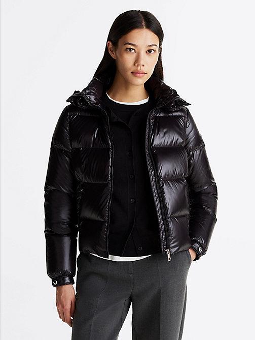 Hochglanz Daunenmantel Hochglanz Mantel Damen Tommy Hilfiger